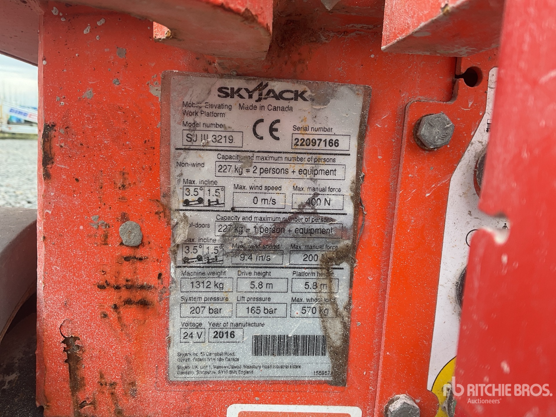 2016 Skyjack SJIII-3219