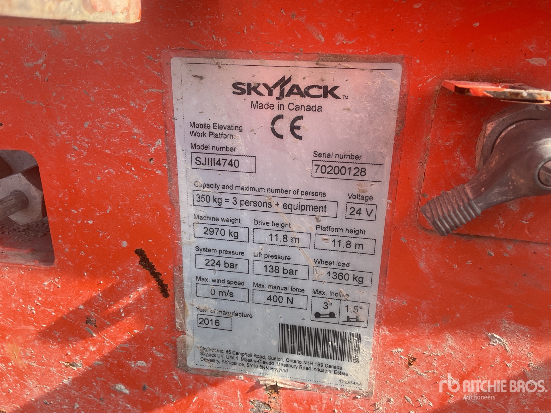 2016 Skyjack SJIII-4740
