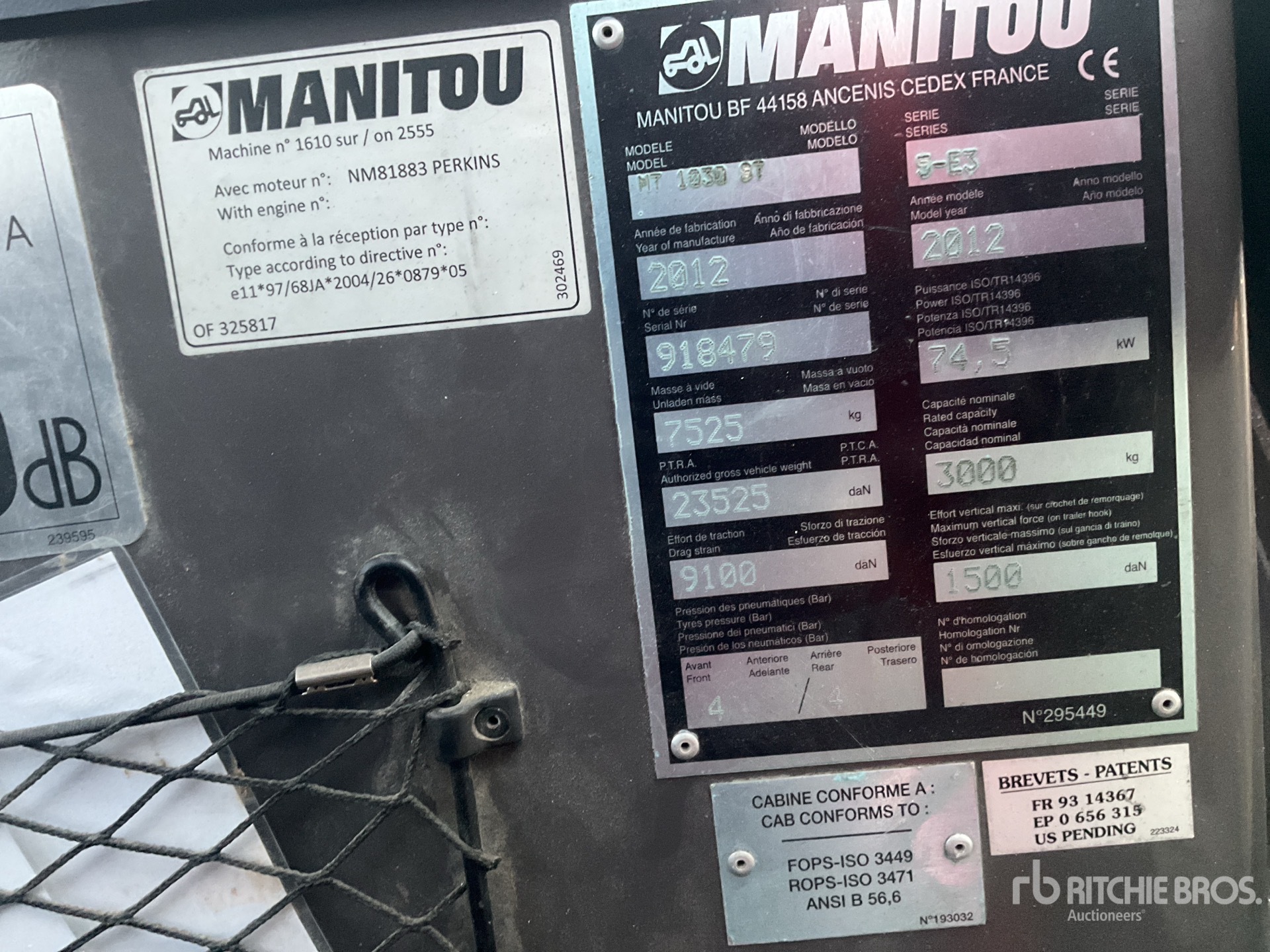 2012 Manitou MT1030