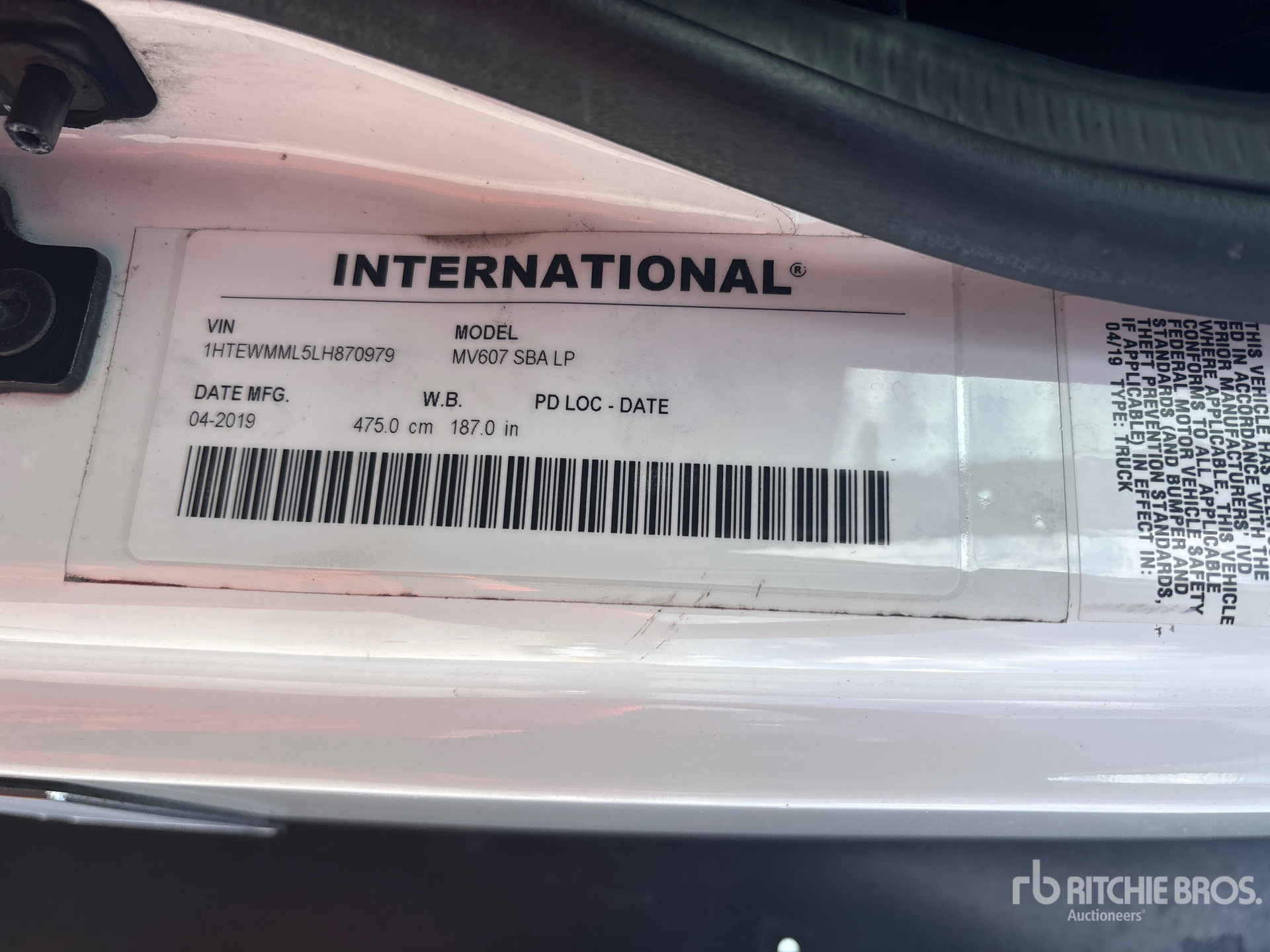 2020 International MV607