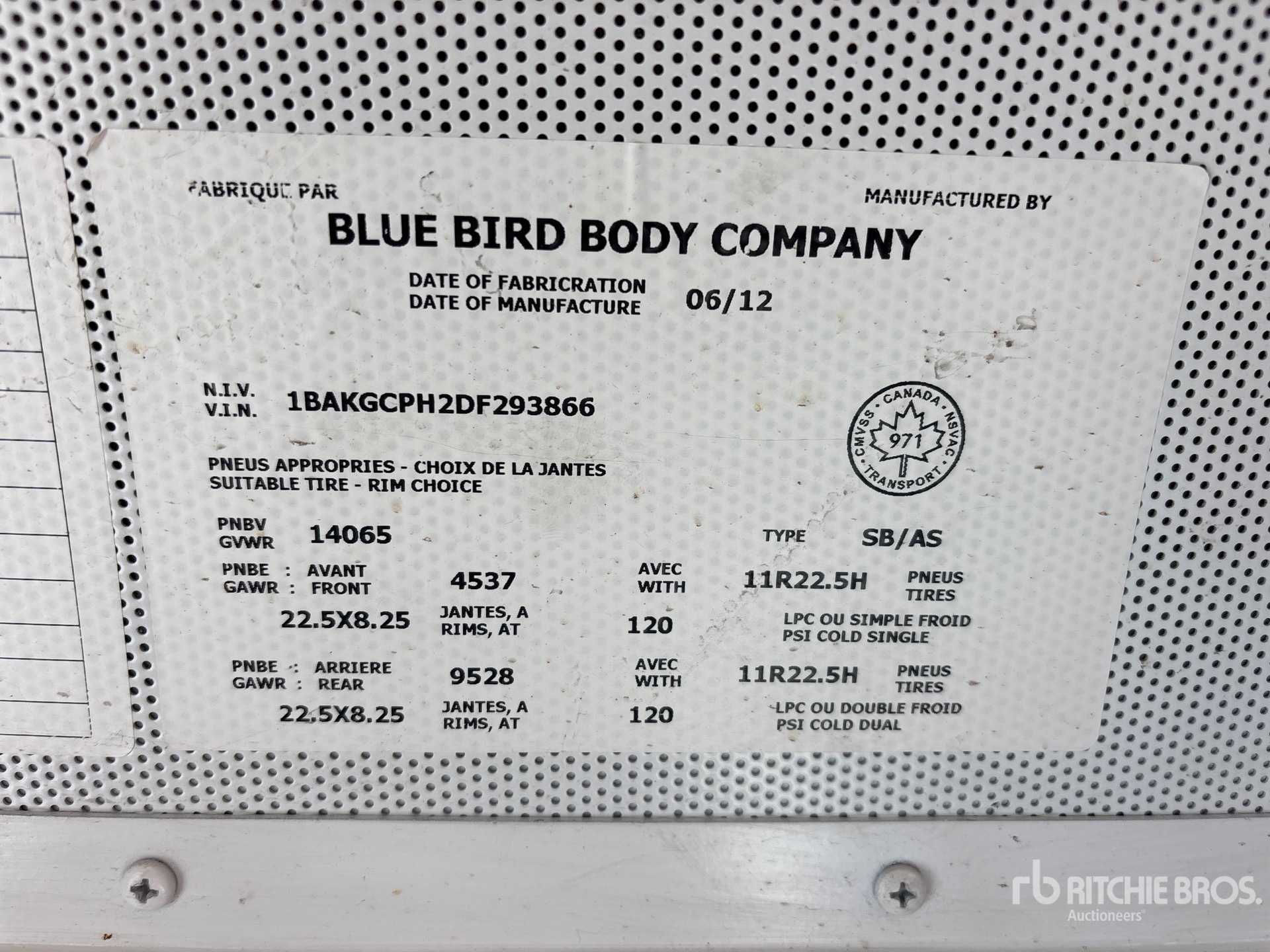 2013 Bluebird VISION