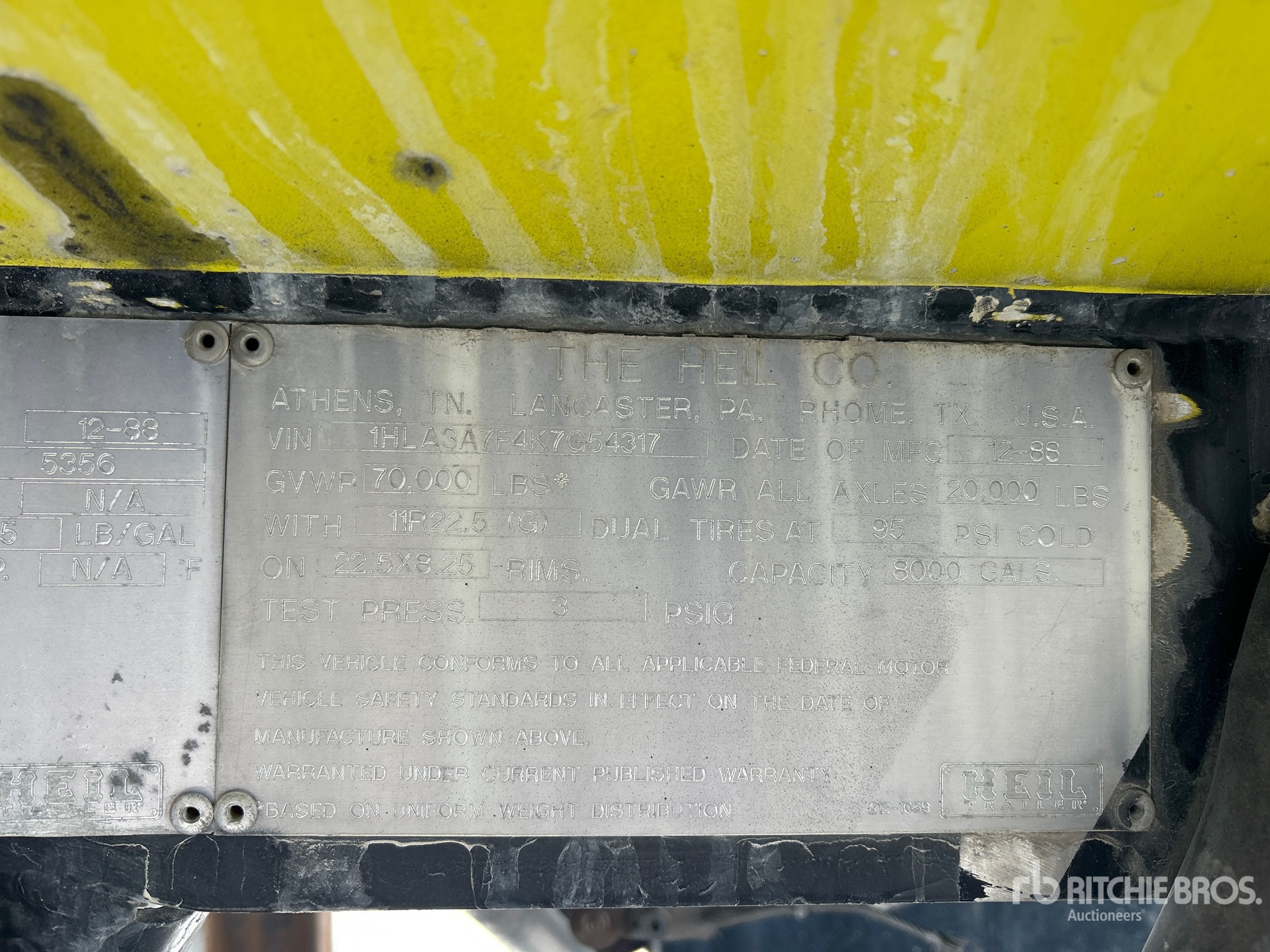 1989 Heil 8000 gal T/A