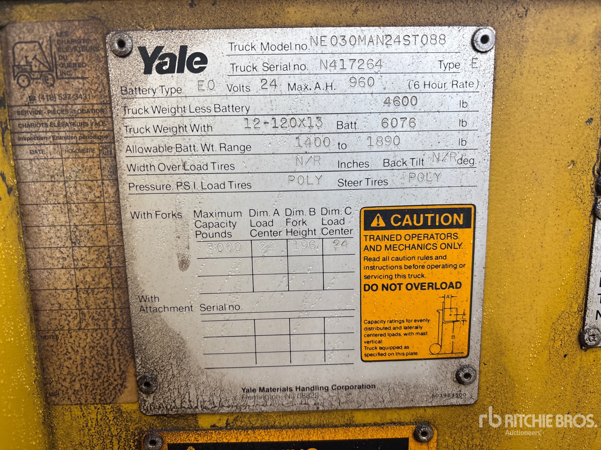1985 Yale NE030