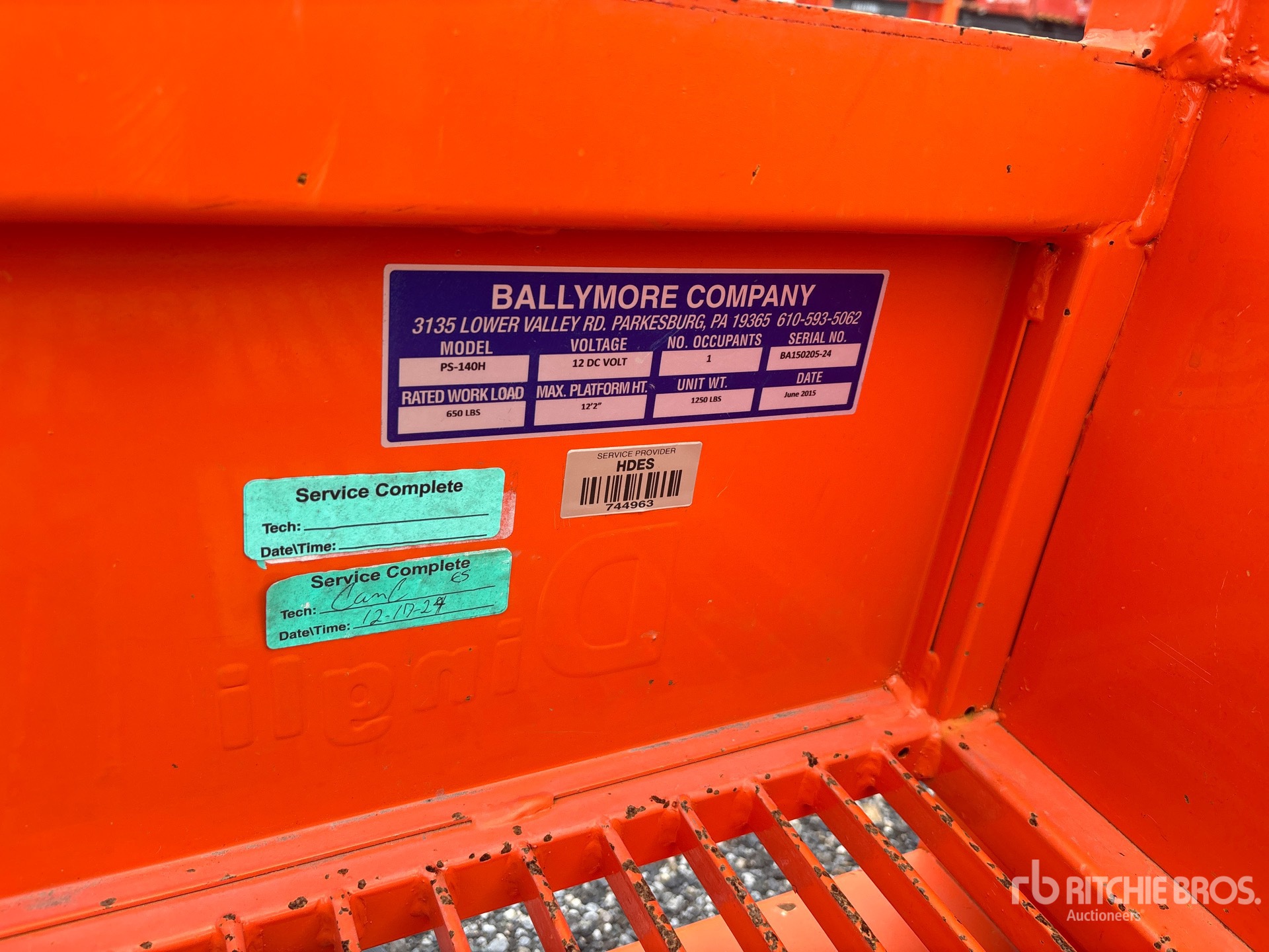 2015 Ballymore PS-140H