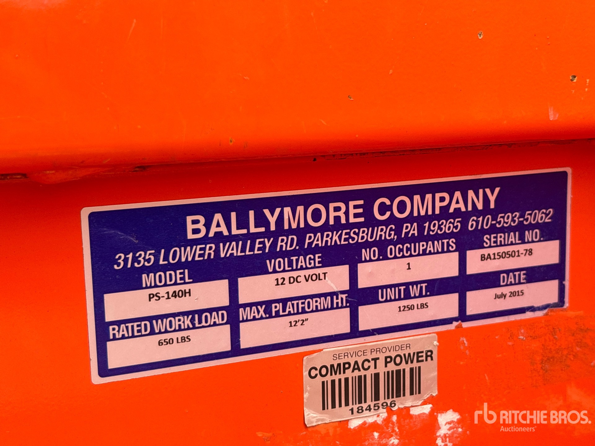 2015 Ballymore PS-140H