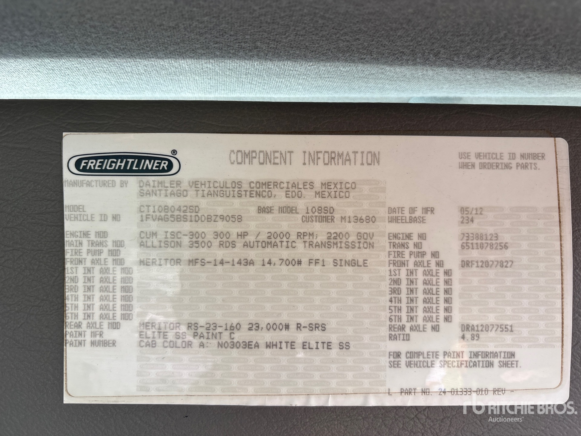 2013 Freightliner 108SD