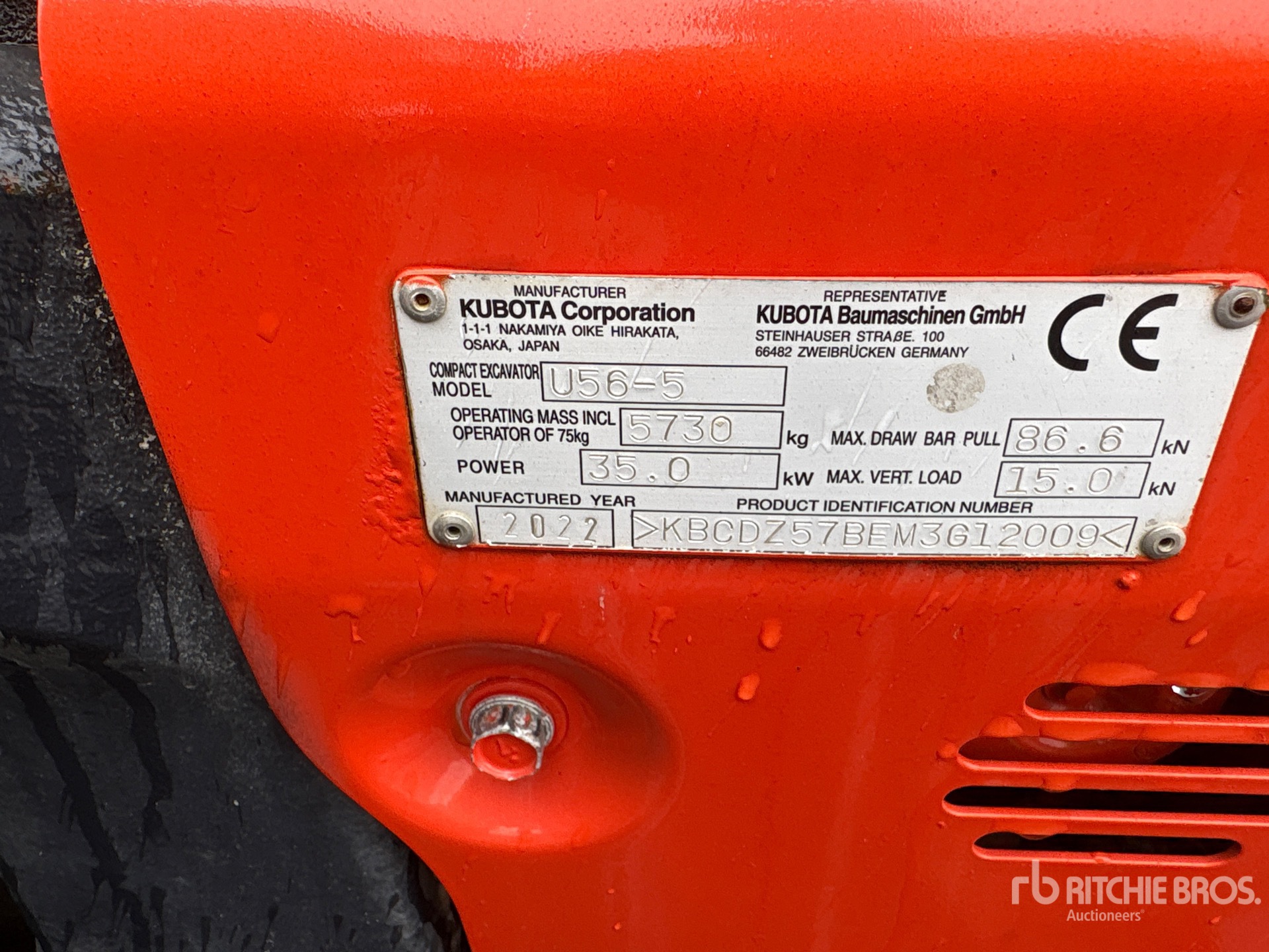 2022 Kubota U56-5