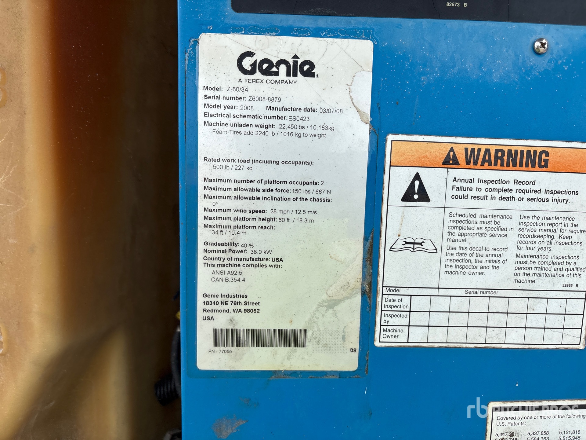 2008 Genie Z-60/34