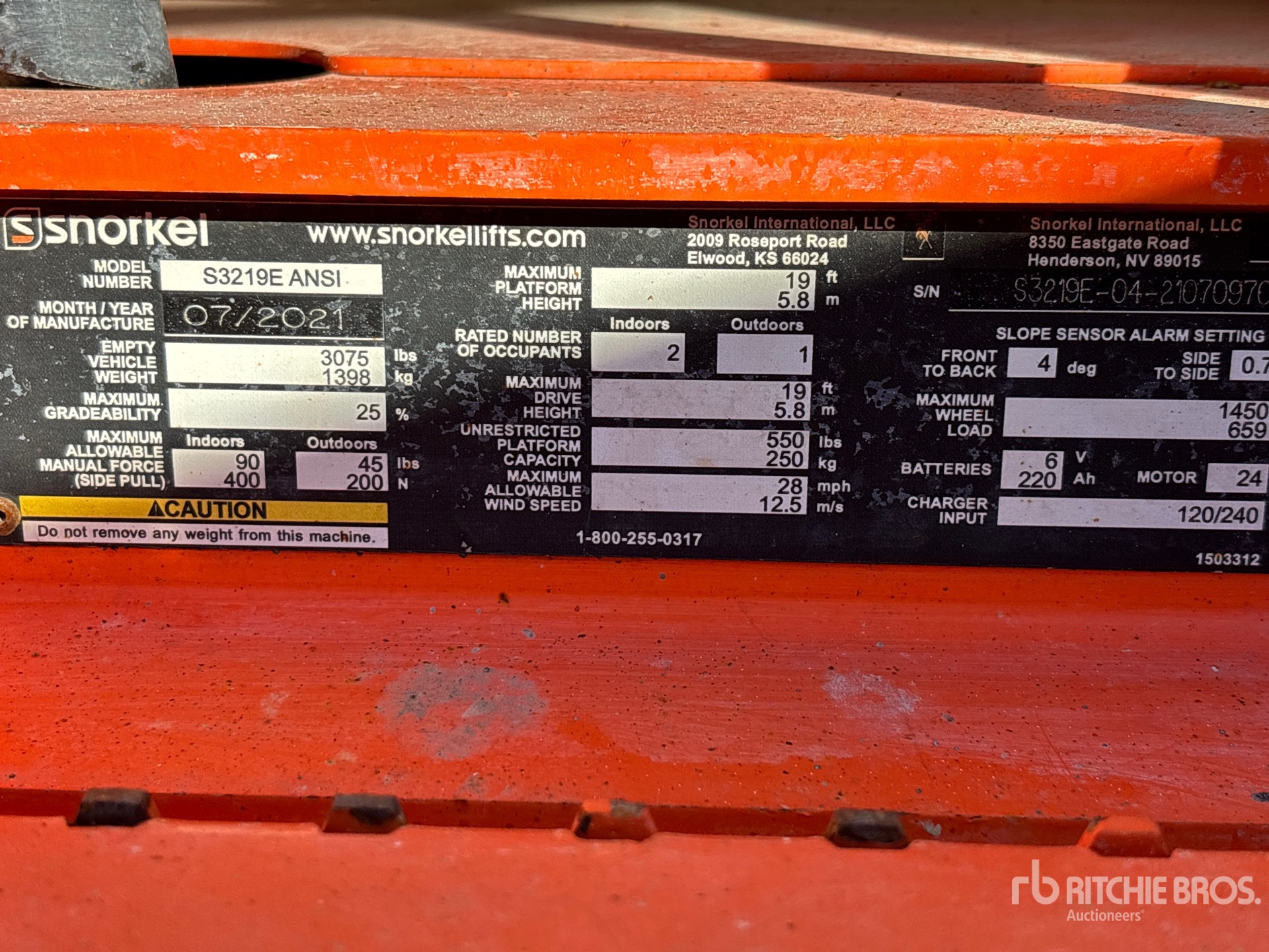 2021 Snorkel S3219E