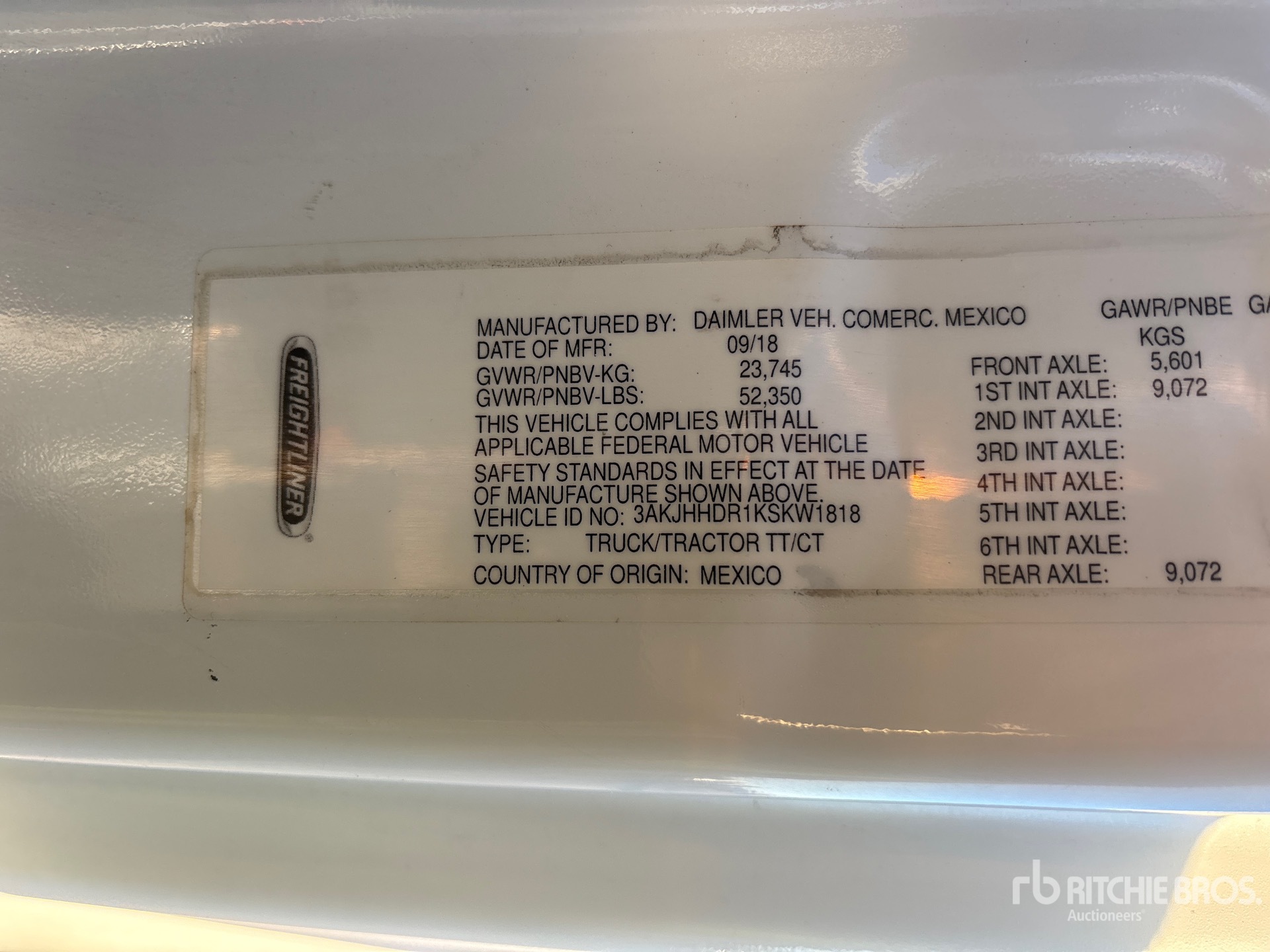 2019 Freightliner CASCADIA