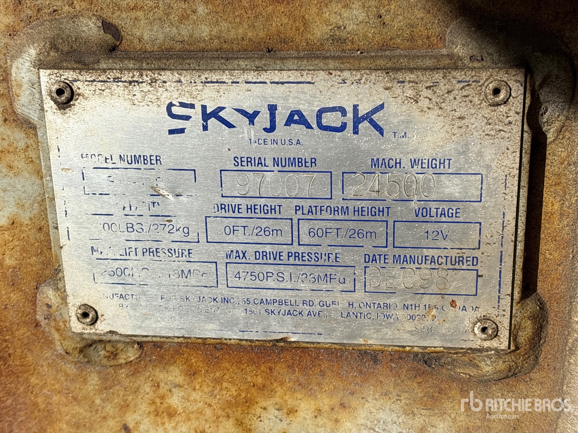 Skyjack 60TB
