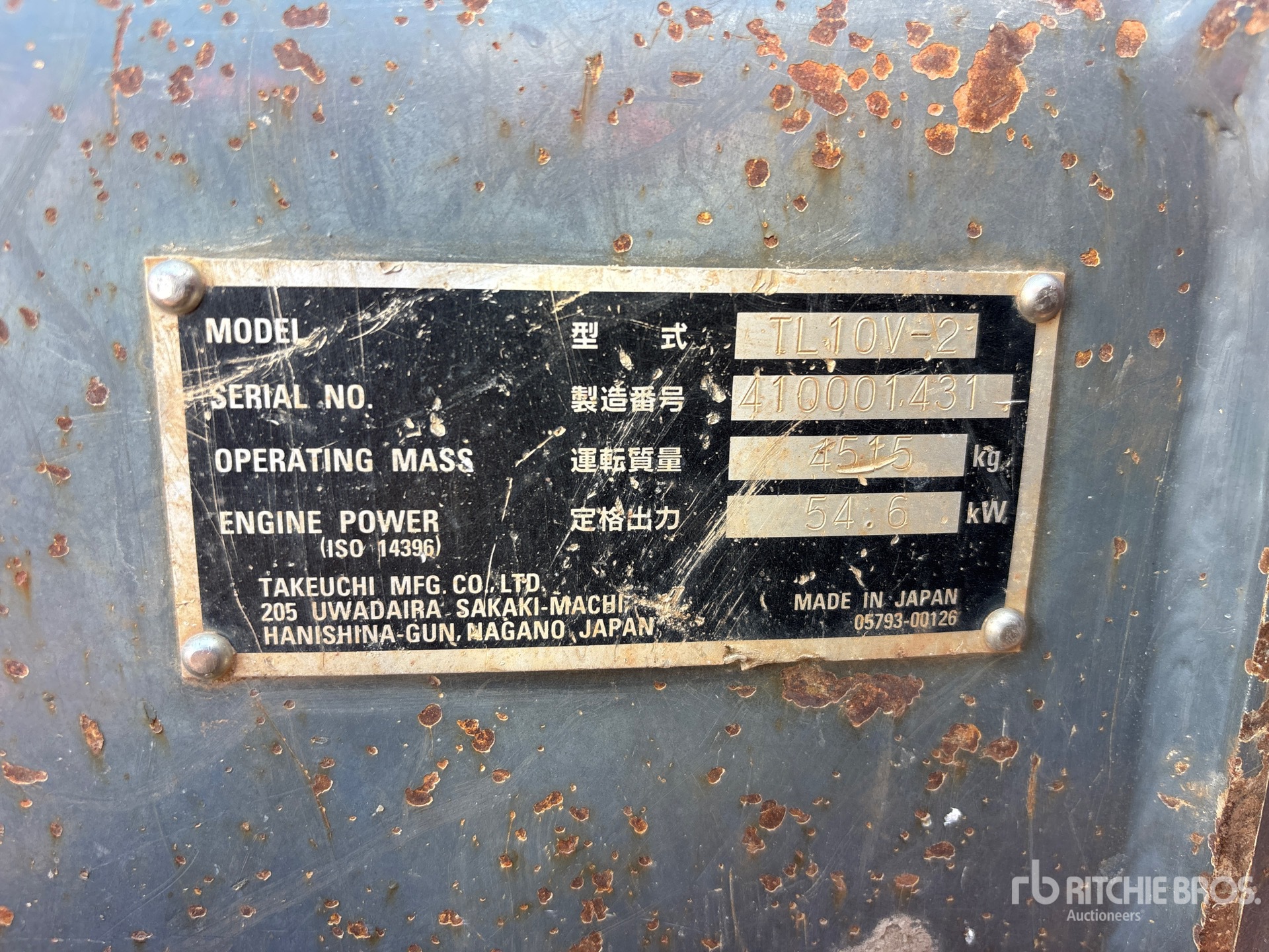 2018 Takeuchi TL10V2