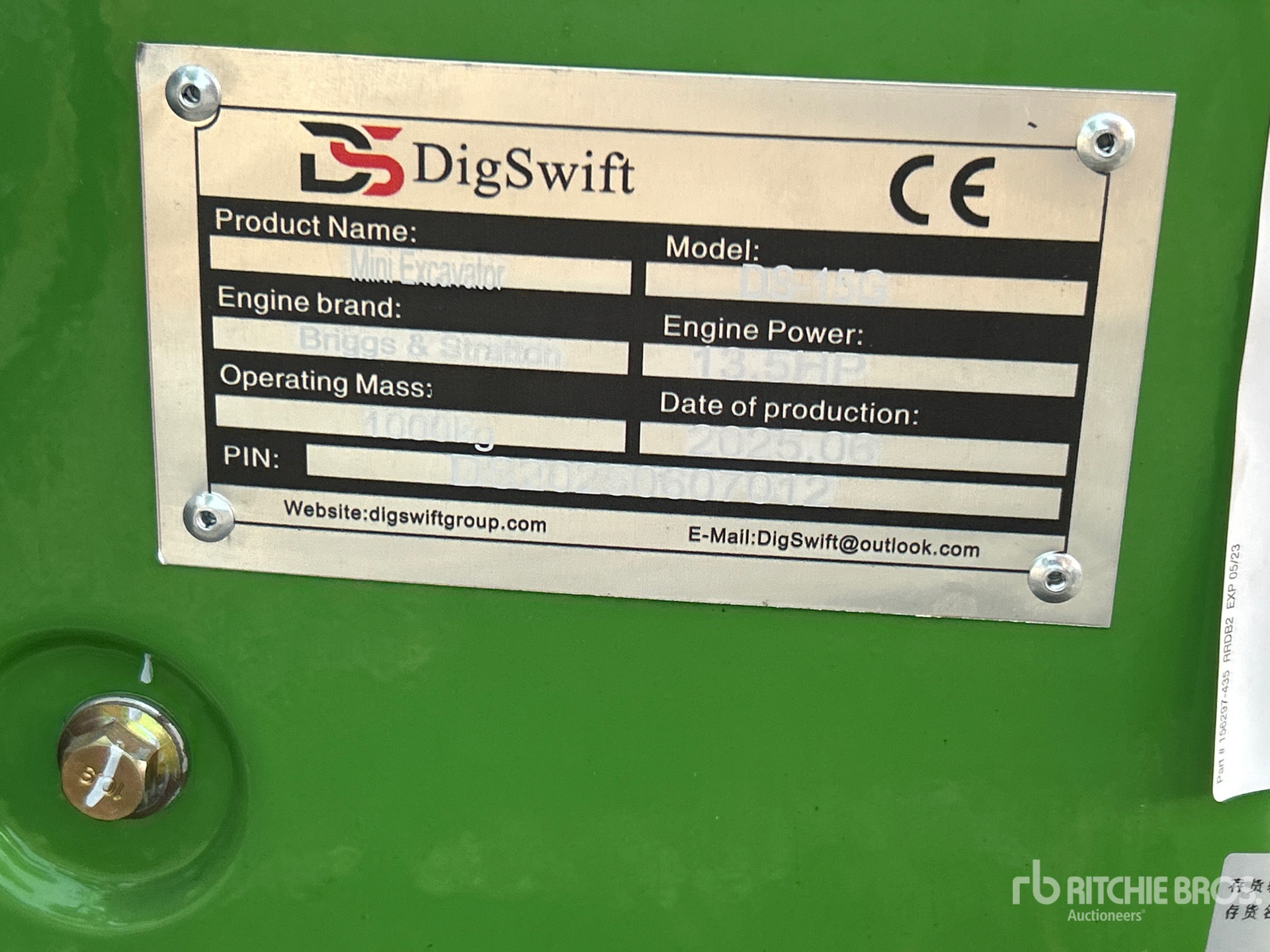 2025 DIG SWIFT DS-15G
