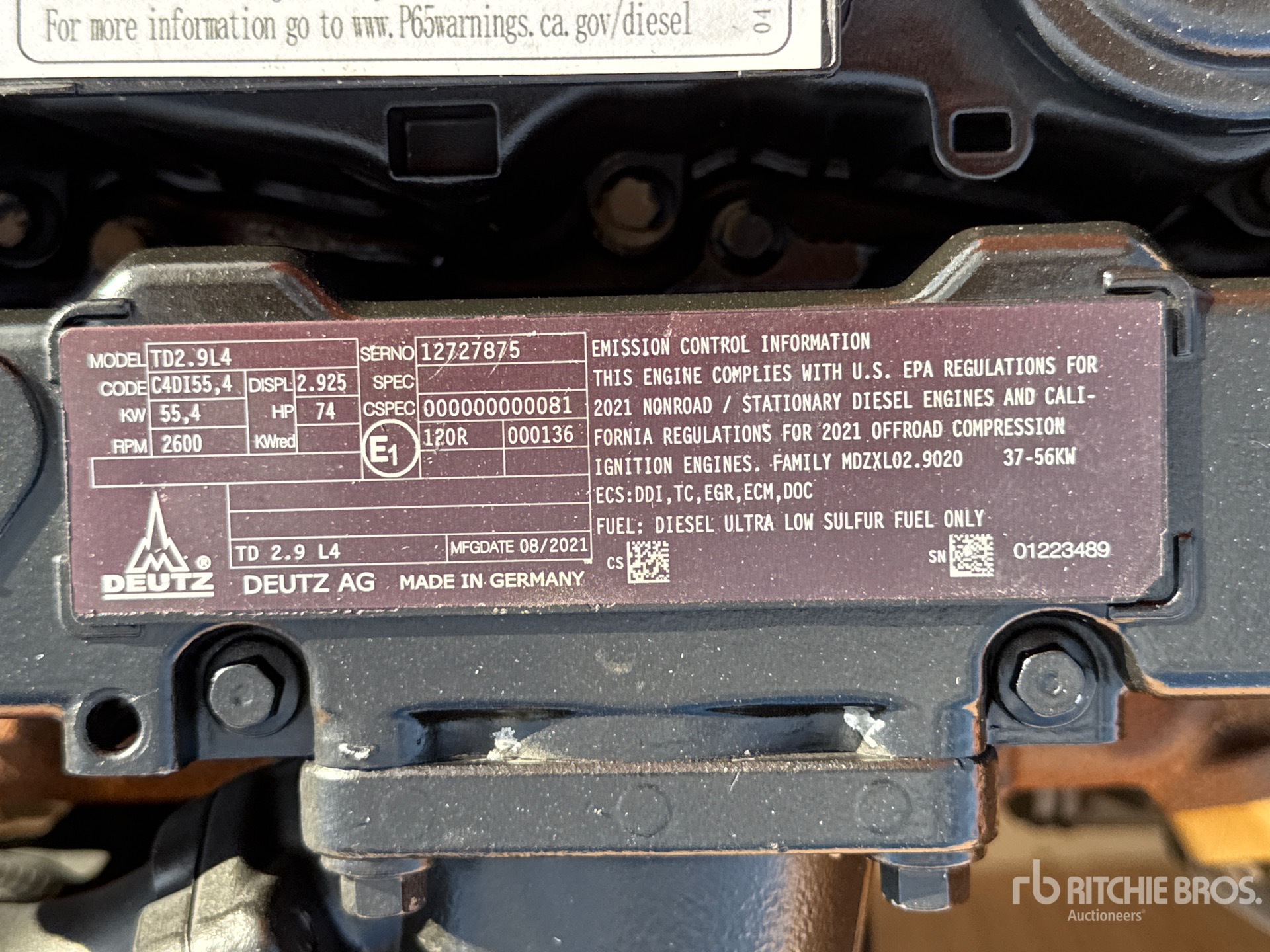2021 Deutz TD 2.9 L4