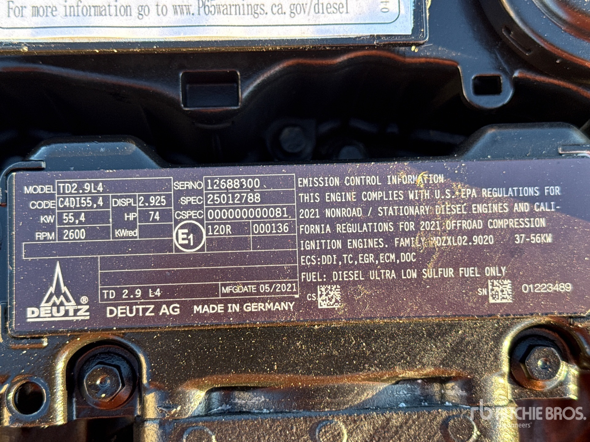 2021 Deutz TD 2.9 L4