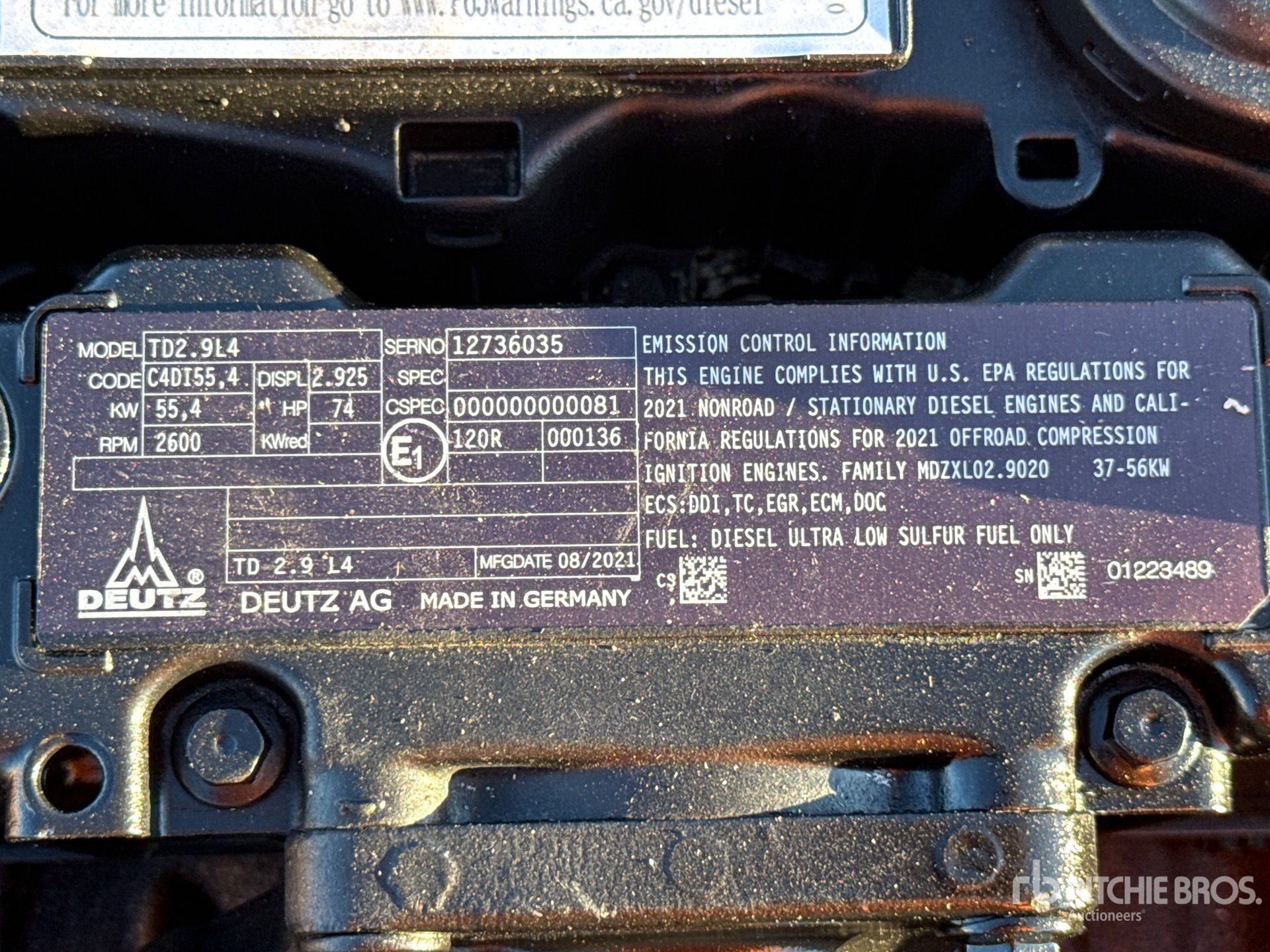 2021 Deutz TD 2.9 L4