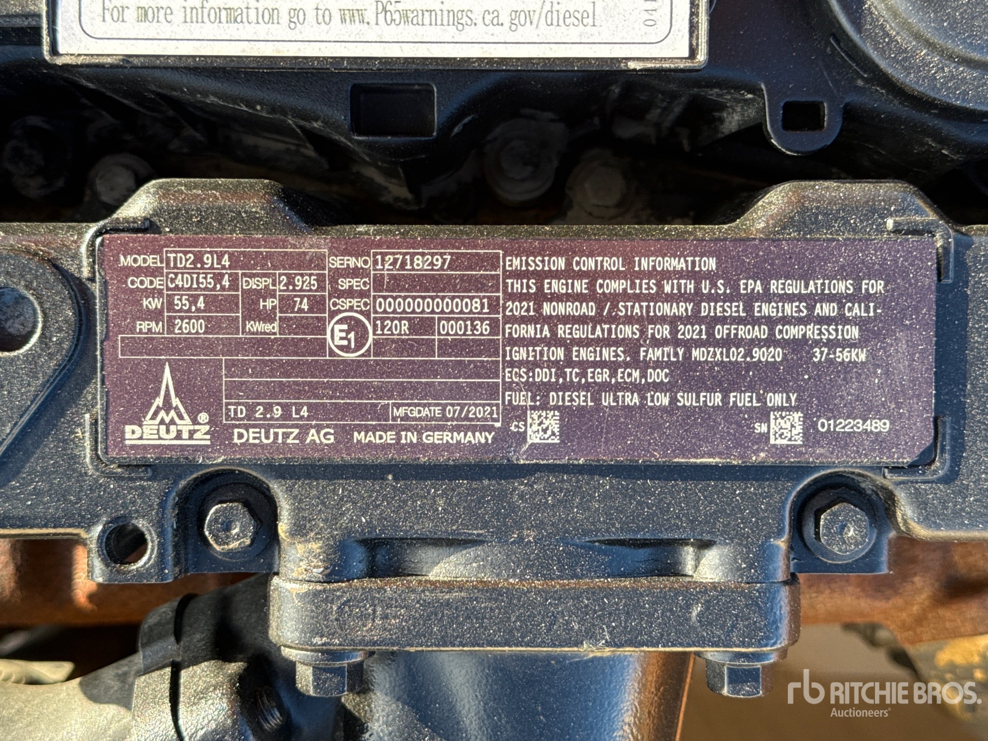 2021 Deutz TD 2.9 L4