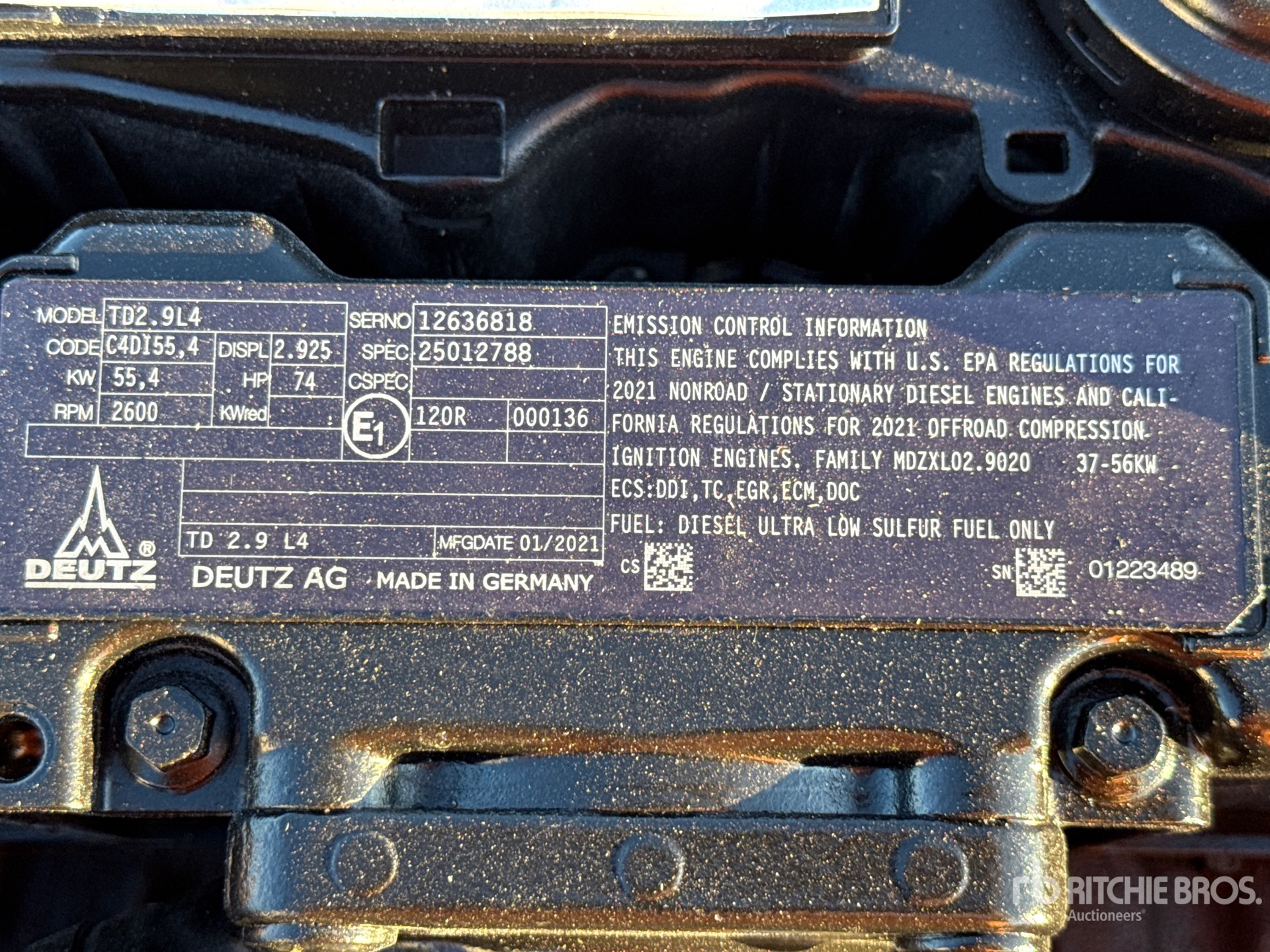 2021 Deutz TD 2.9 L4
