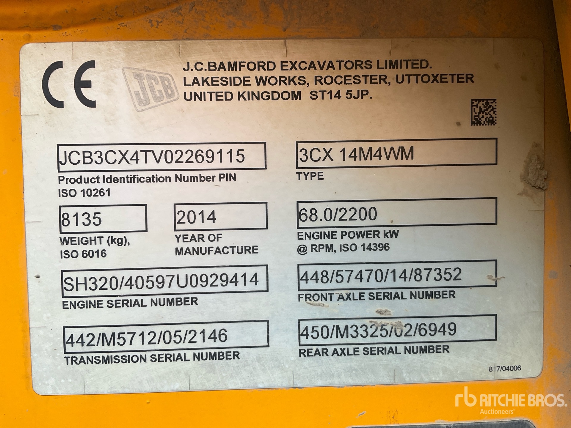 2014 JCB 3CX SITEMASTER
