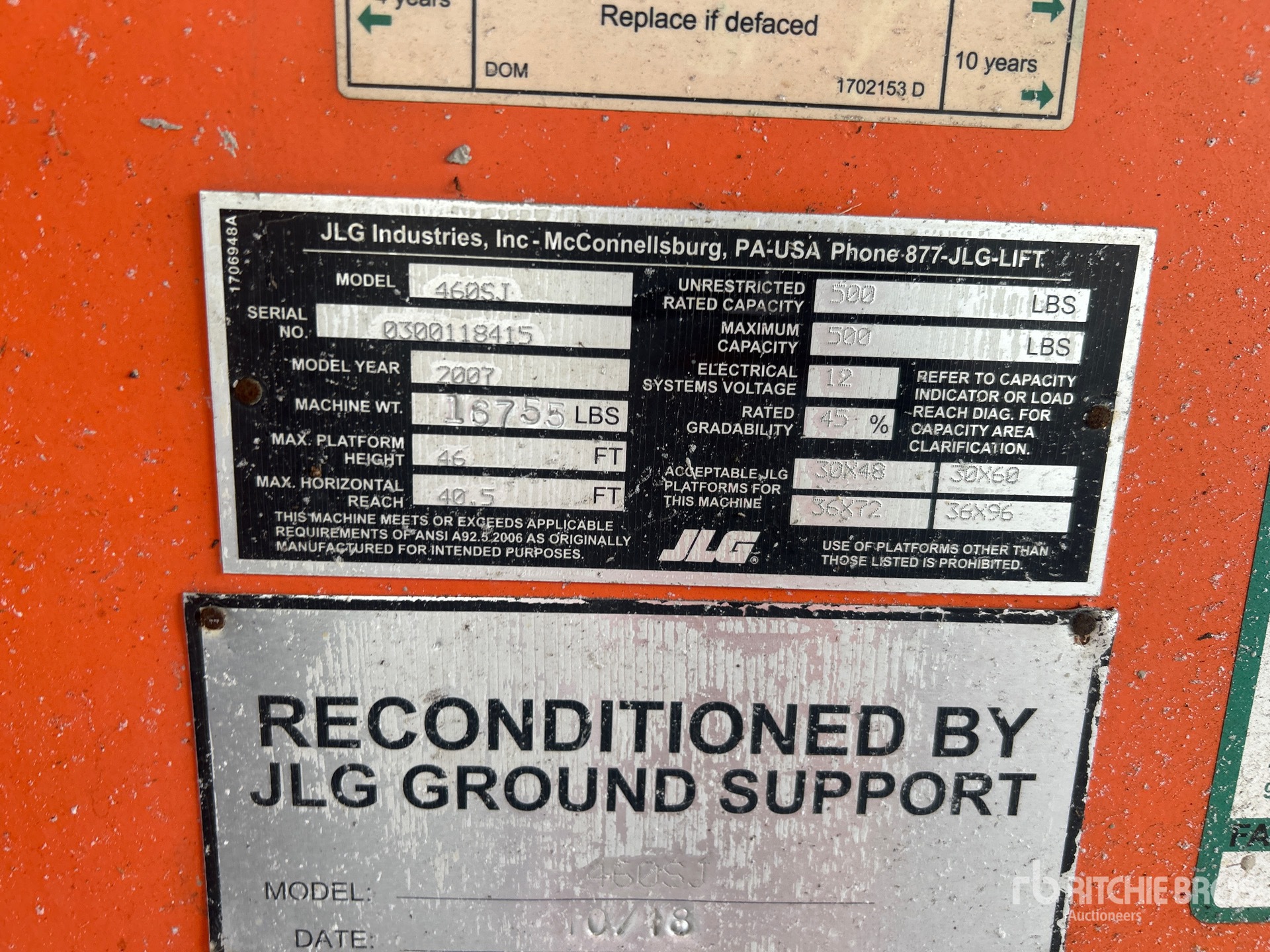 Photo of 2007 JLG 460SJ