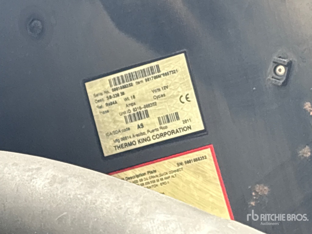 General Appearance with Refrigeration Unit Serial Number
