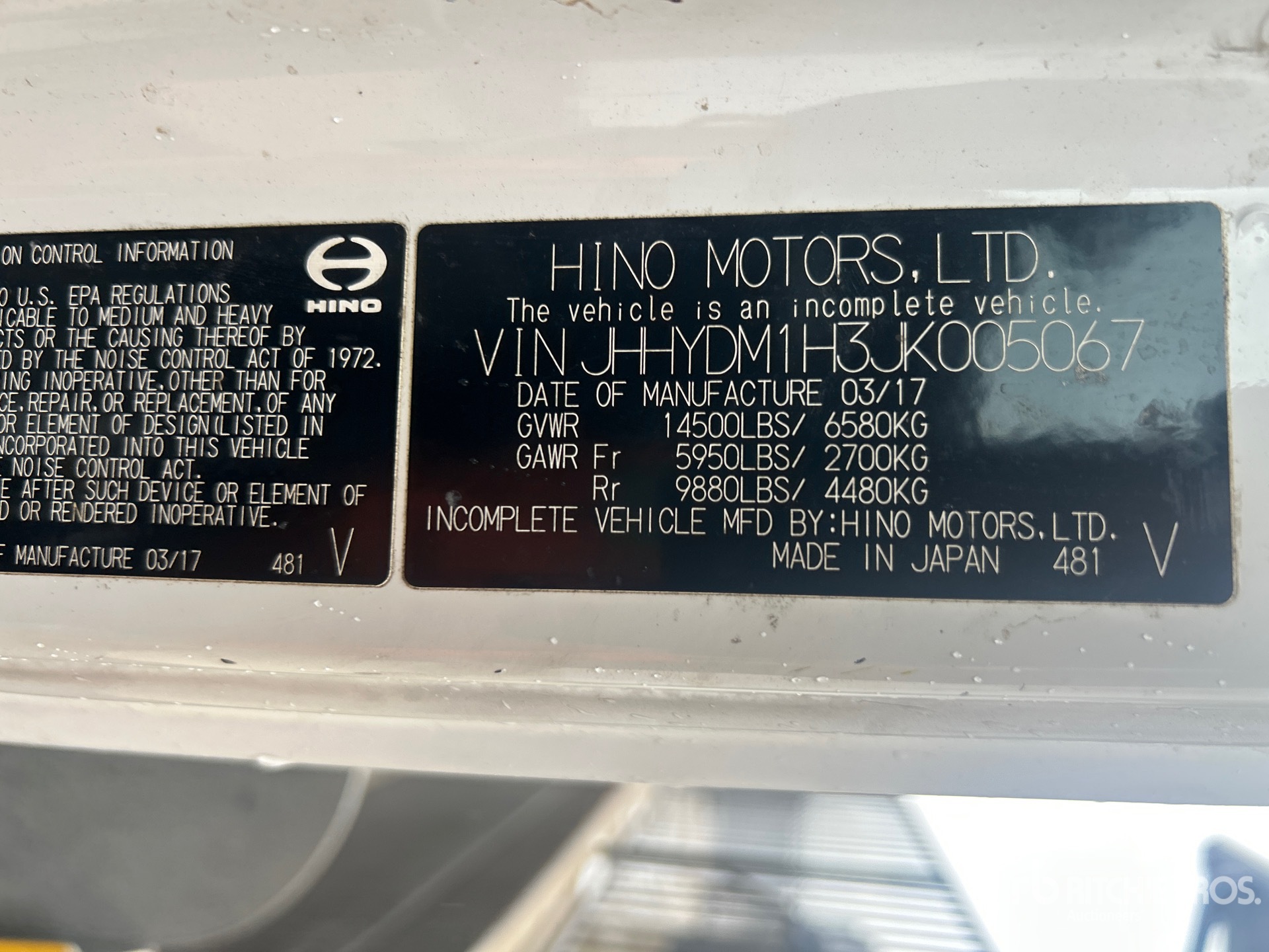 2018 Hino 155