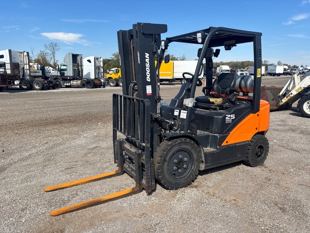 2022 (unverified) Doosan G25E-7LP 4600 lb Pneumatic Tire Forklift