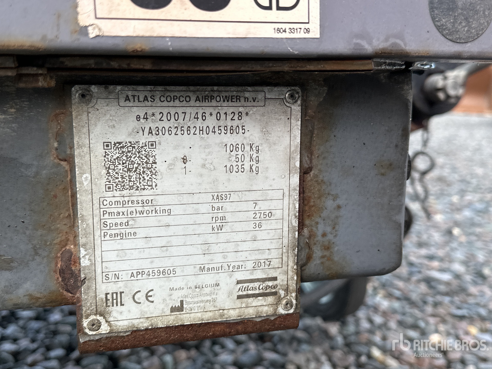 2017 Atlas Copco XAS97DD