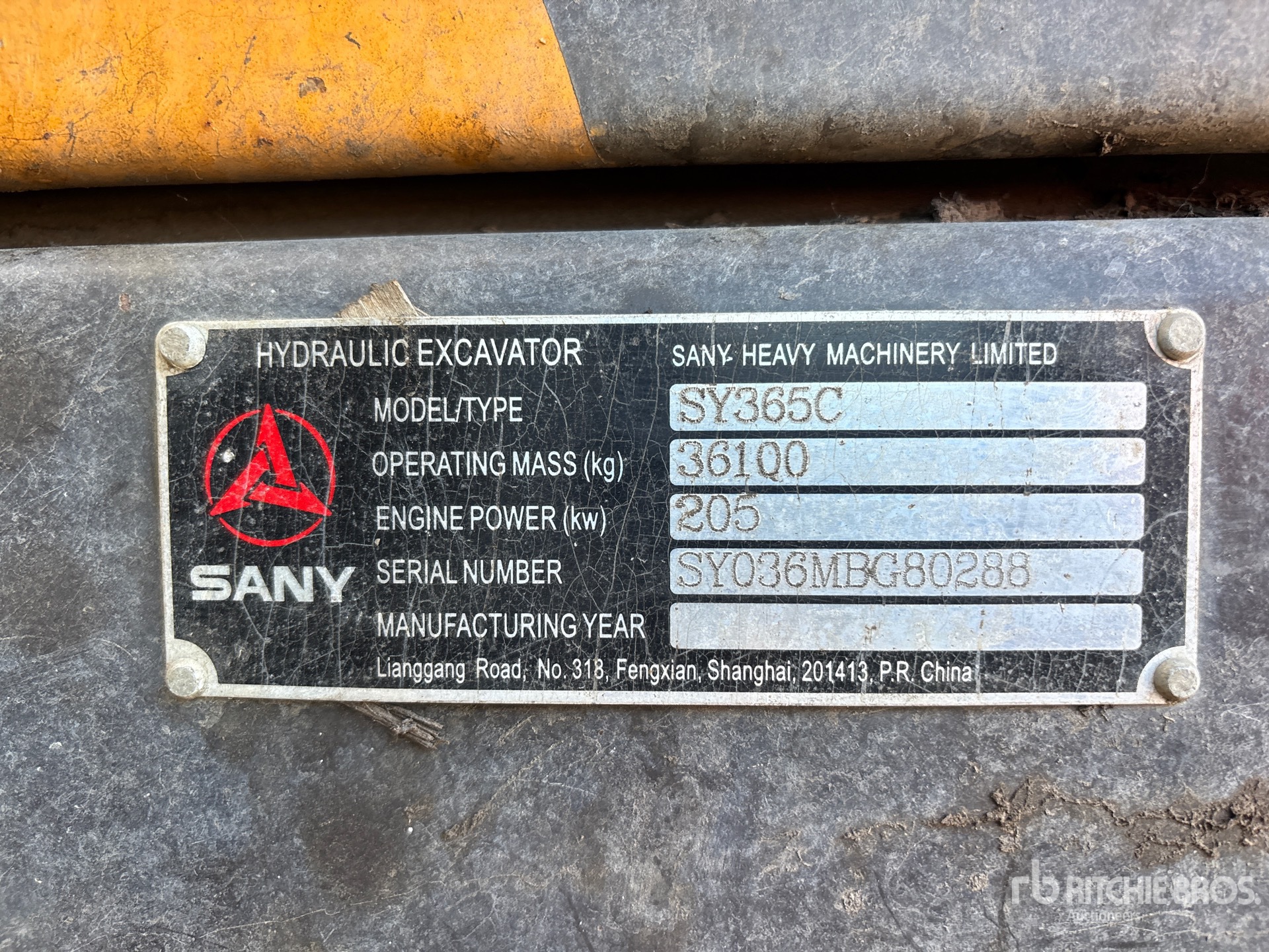 2015 Sany SY365C