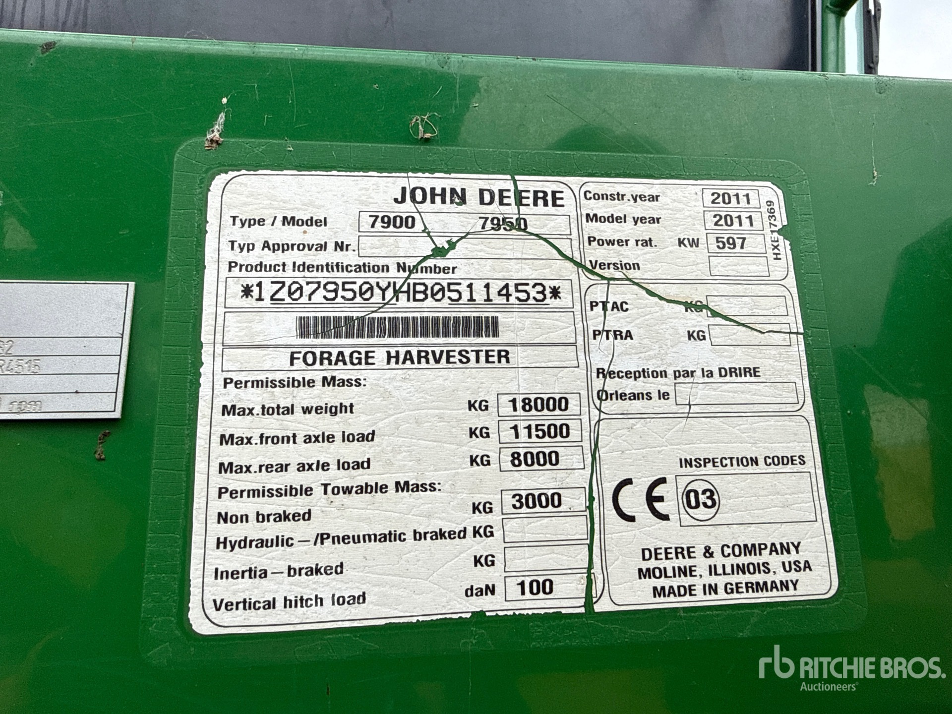 2011 John Deere 7950 PRODRIVE