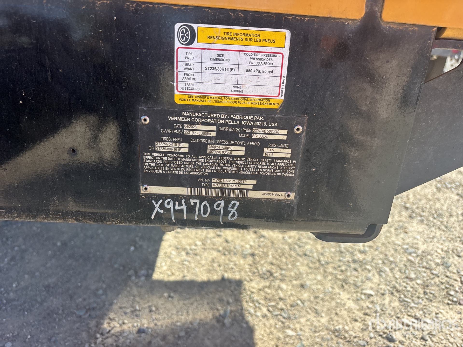 2023 Vermeer BC1000XL