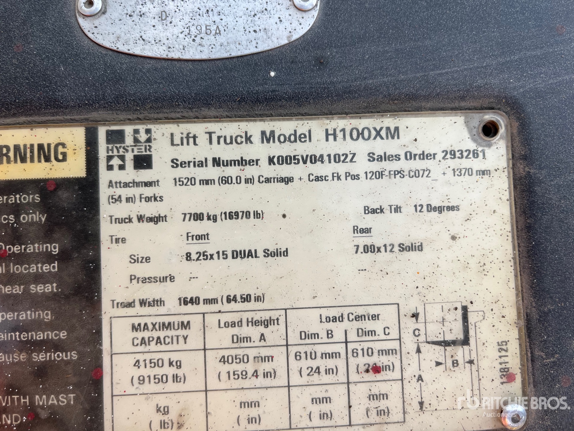 2002 Hyster H100XM