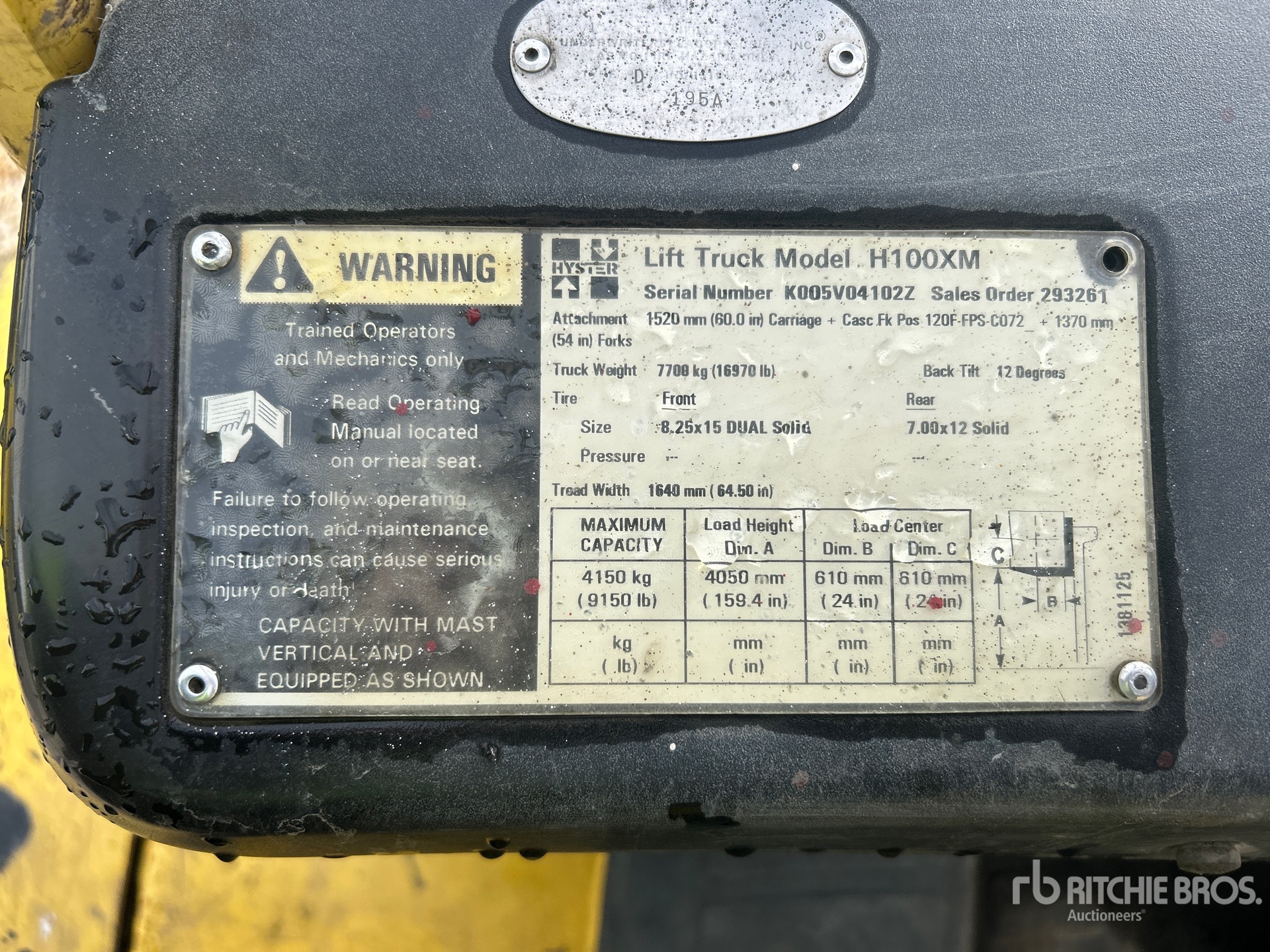 2002 Hyster H100XM