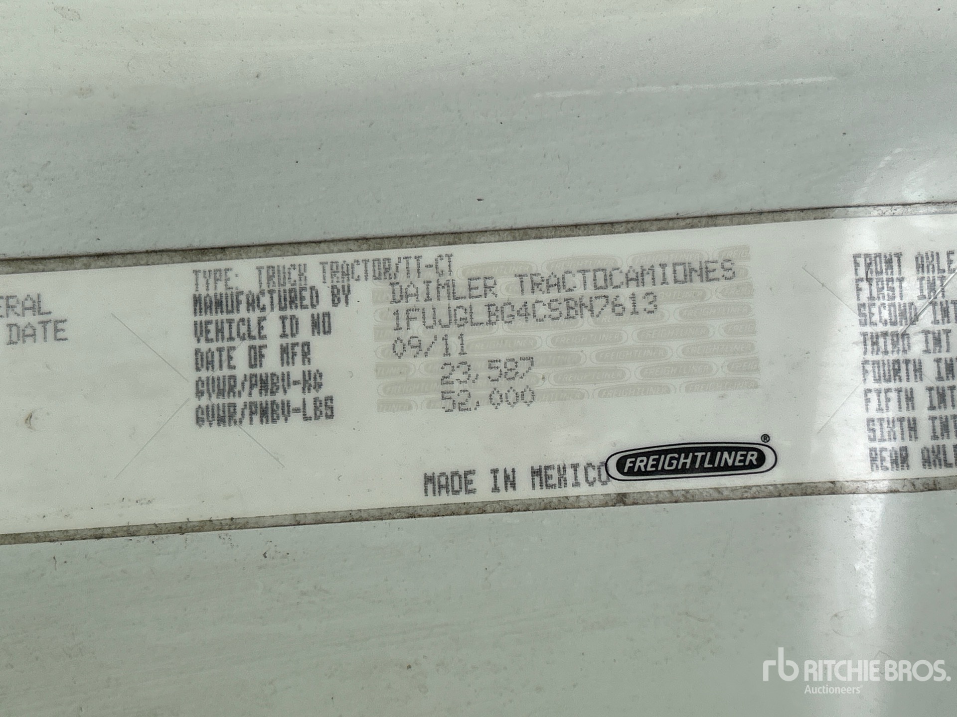 2012 Freightliner CASCADIA 125