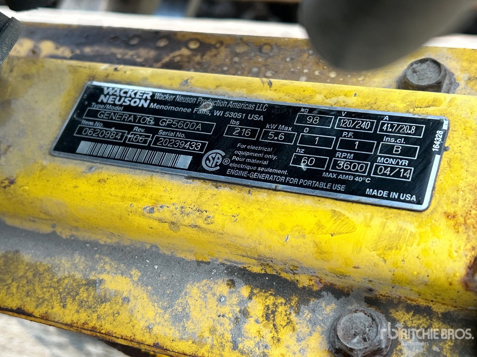 2014 Wacker Neuson GP5600