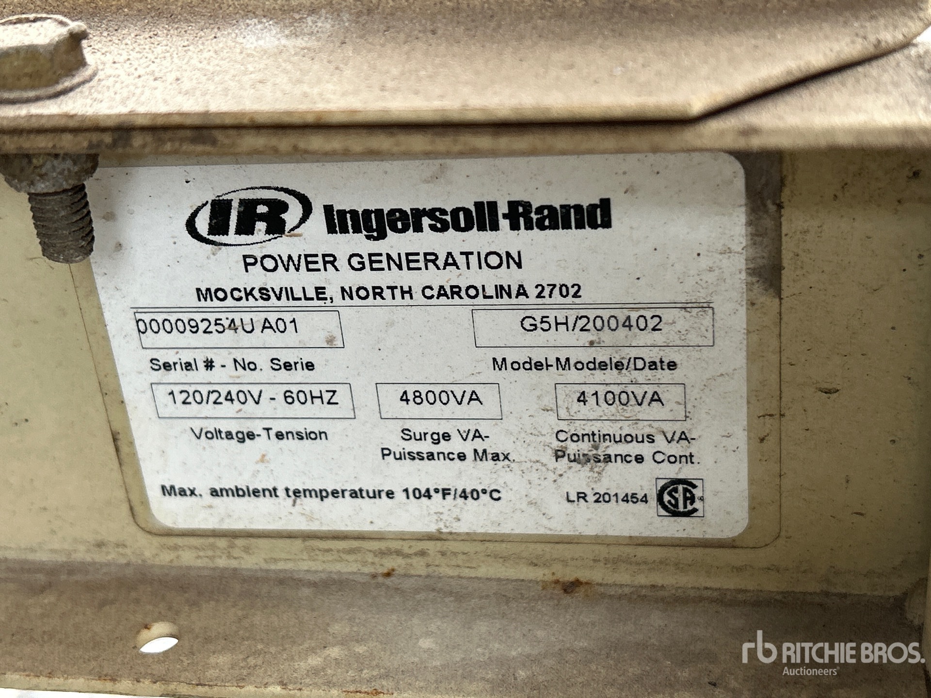 2004 Ingersoll Rand G5H