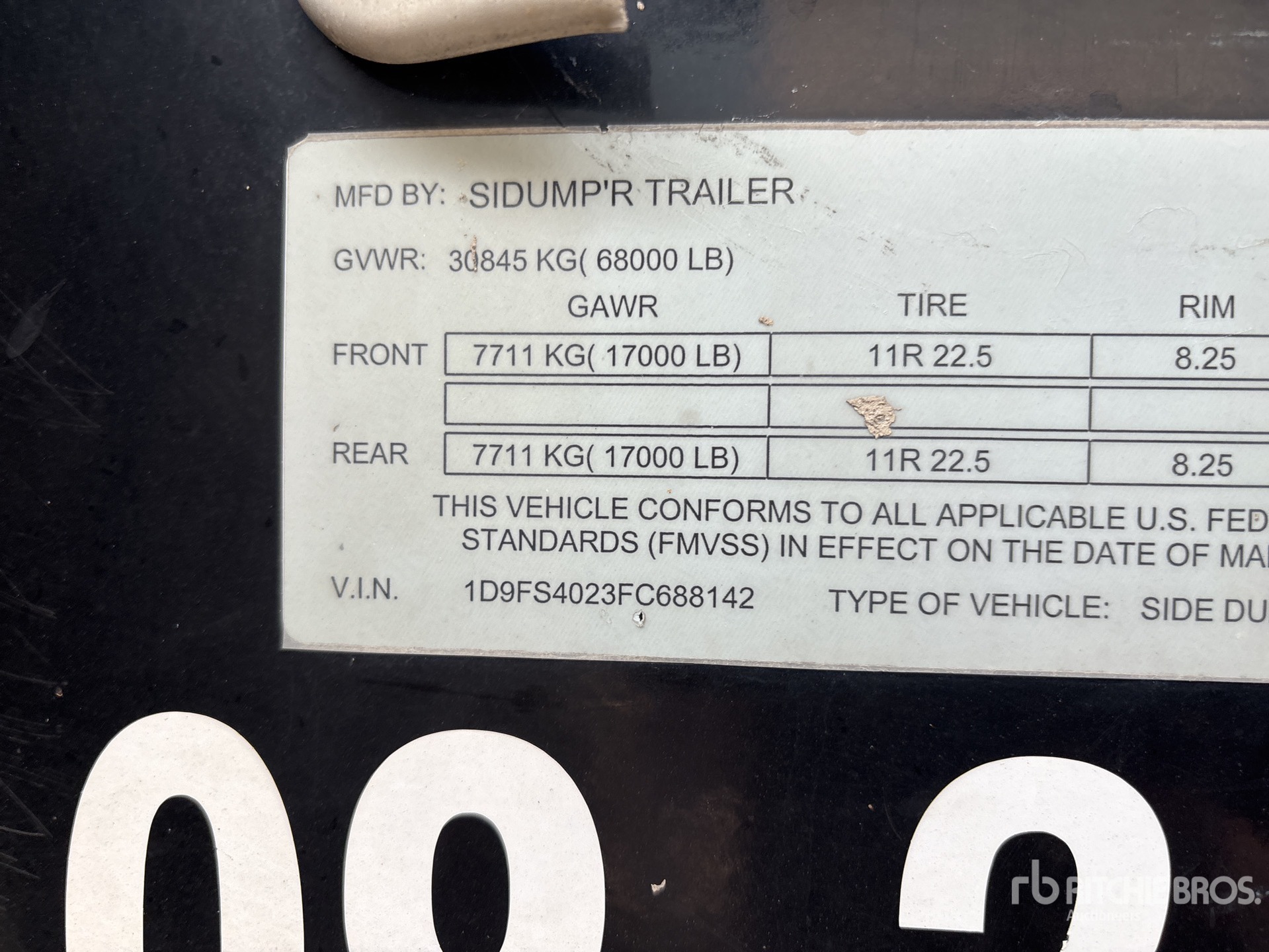 2015 SiDumpr 36 FT 8 IN T/A LEAD