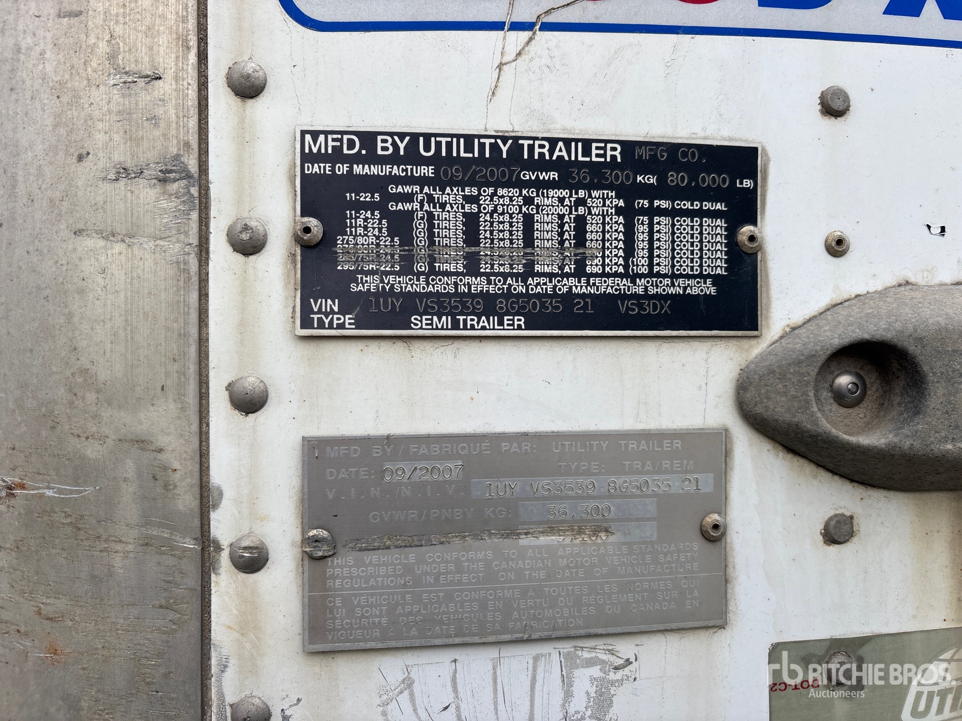 2008 Utility 53 FT TRI/A
