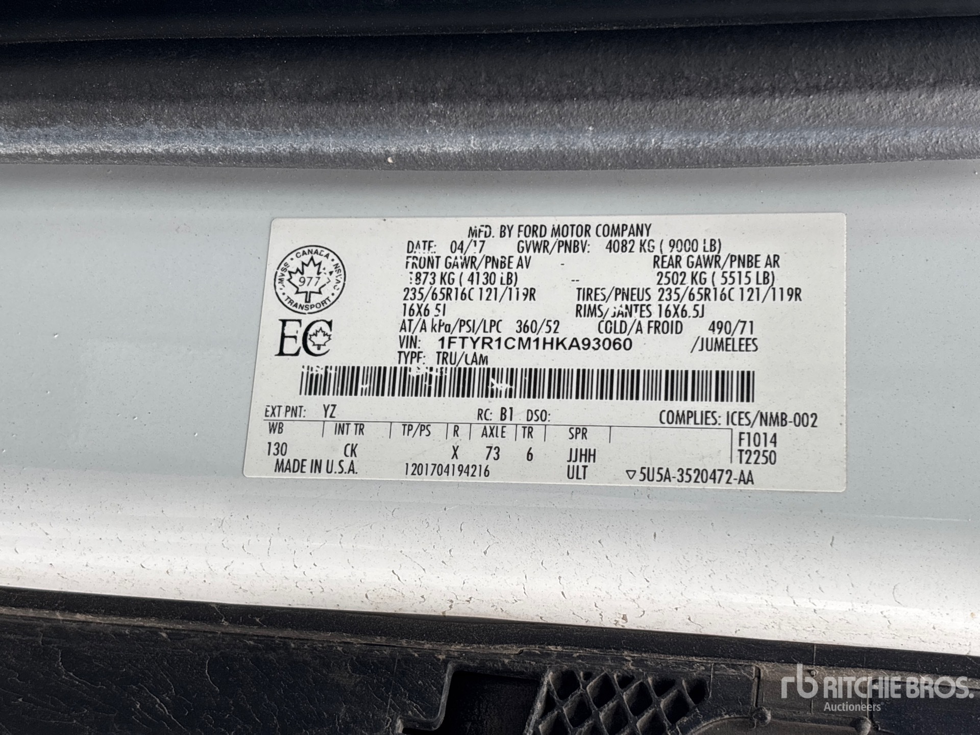 2017 Ford TRANSIT 250