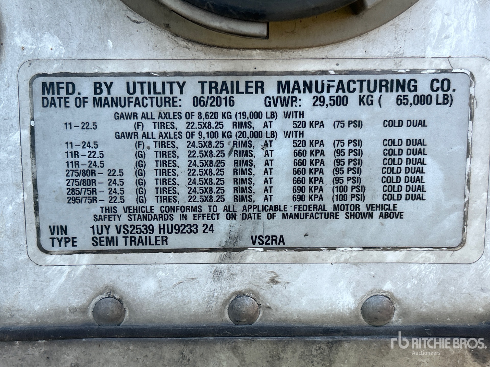 2017 Utility VS2RA