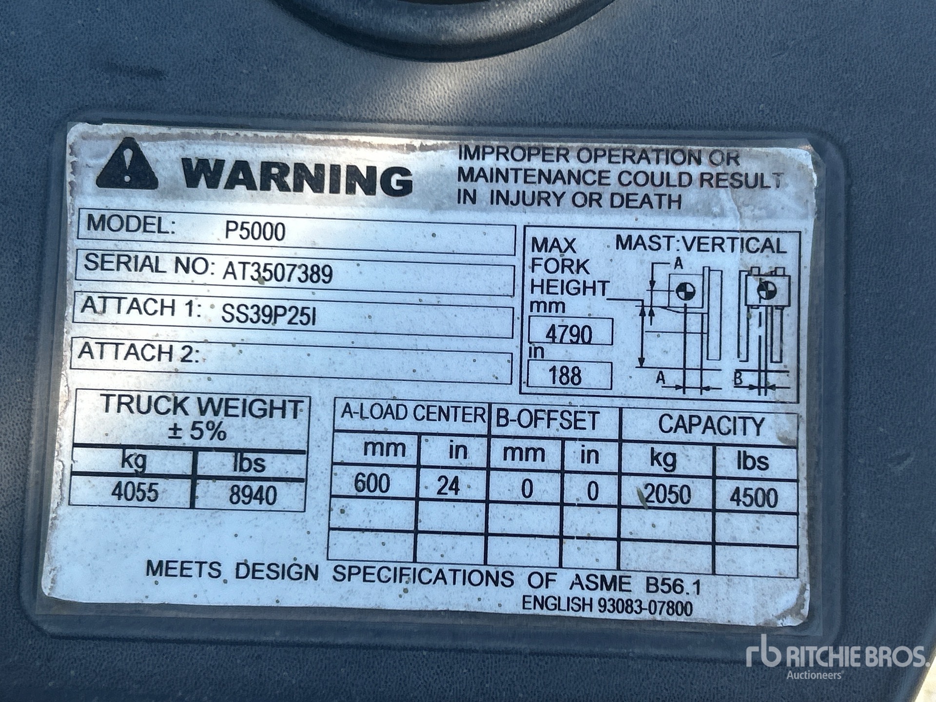 2006 Caterpillar P5000-G-LP