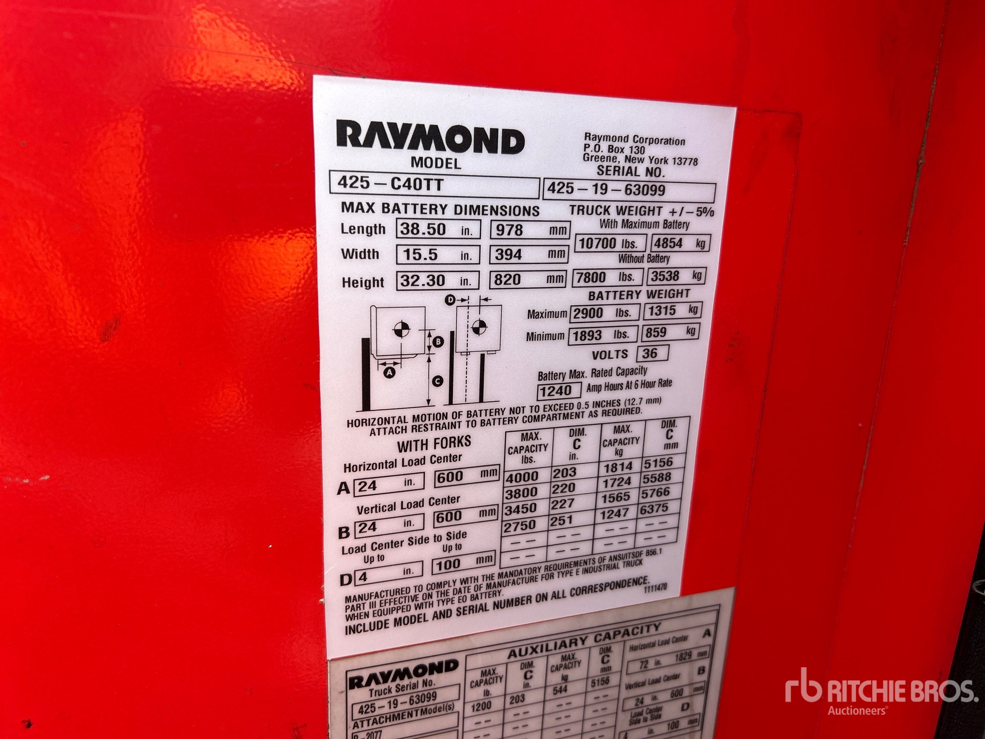 2019 Raymond 4250
