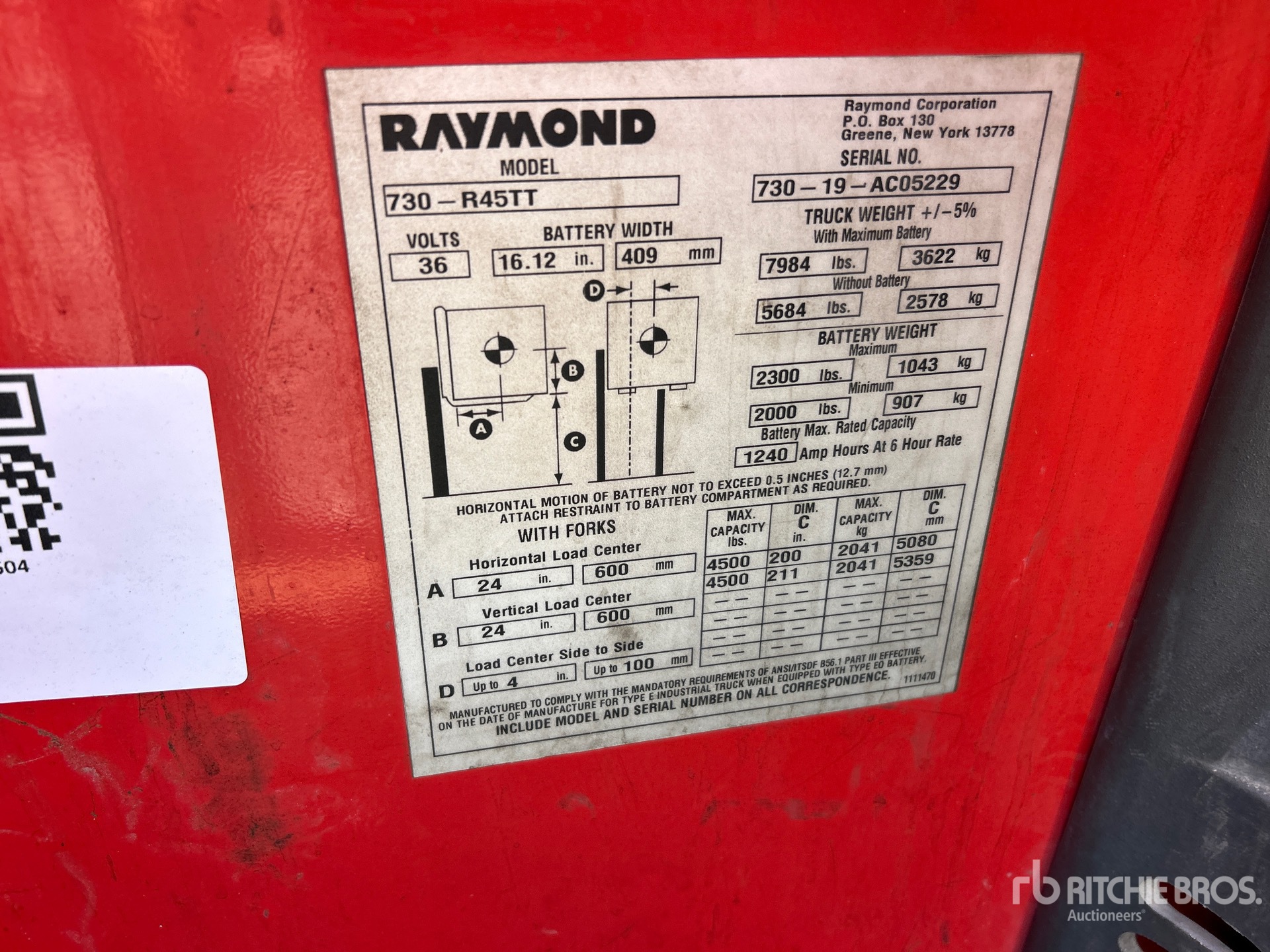 2019 Raymond 7300