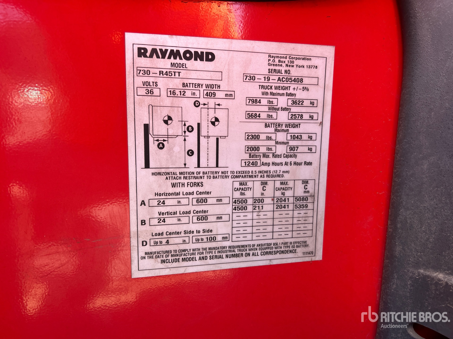 2019 Raymond 7300