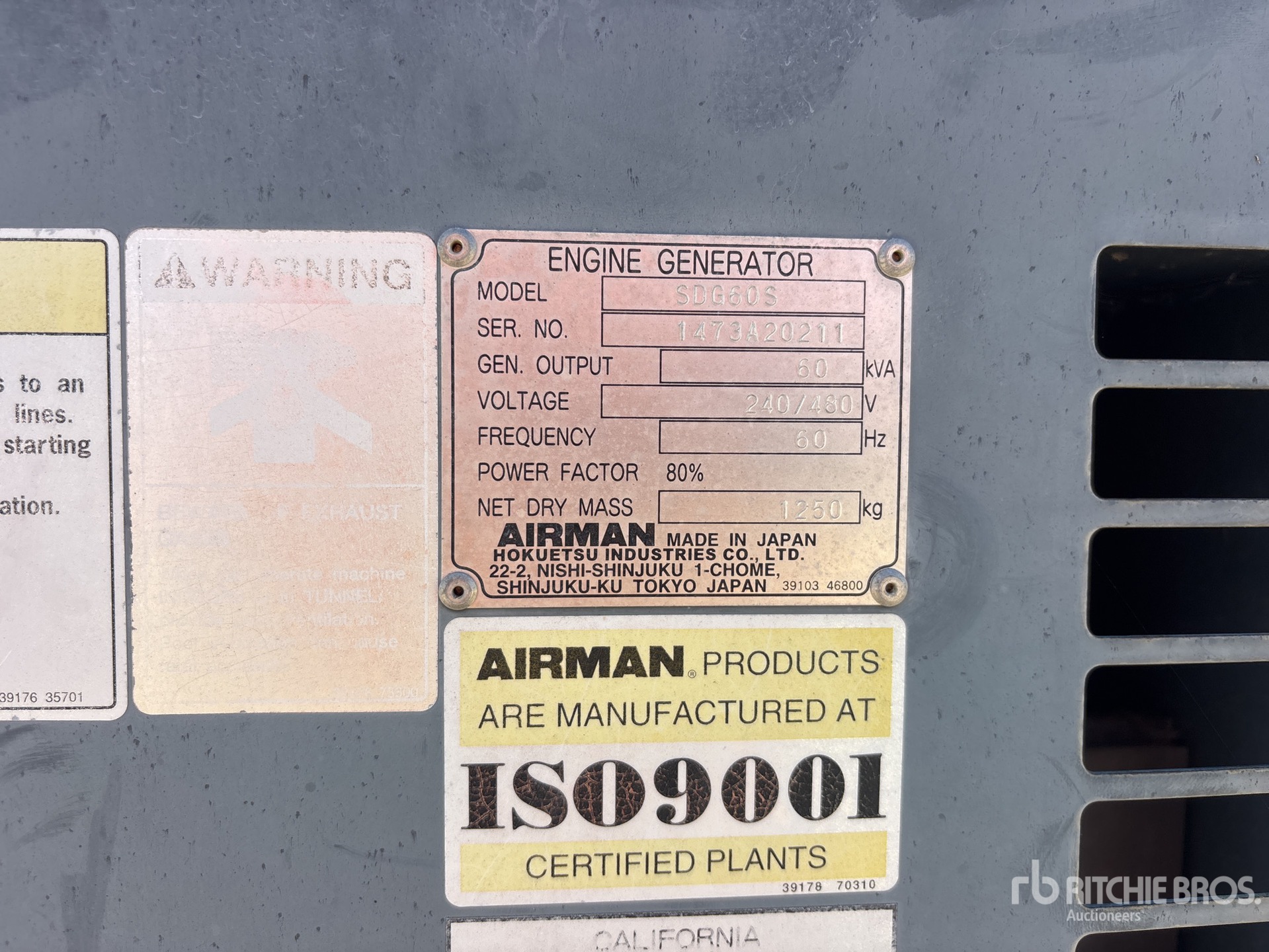 2004 Airman 60 KVA MOBILE