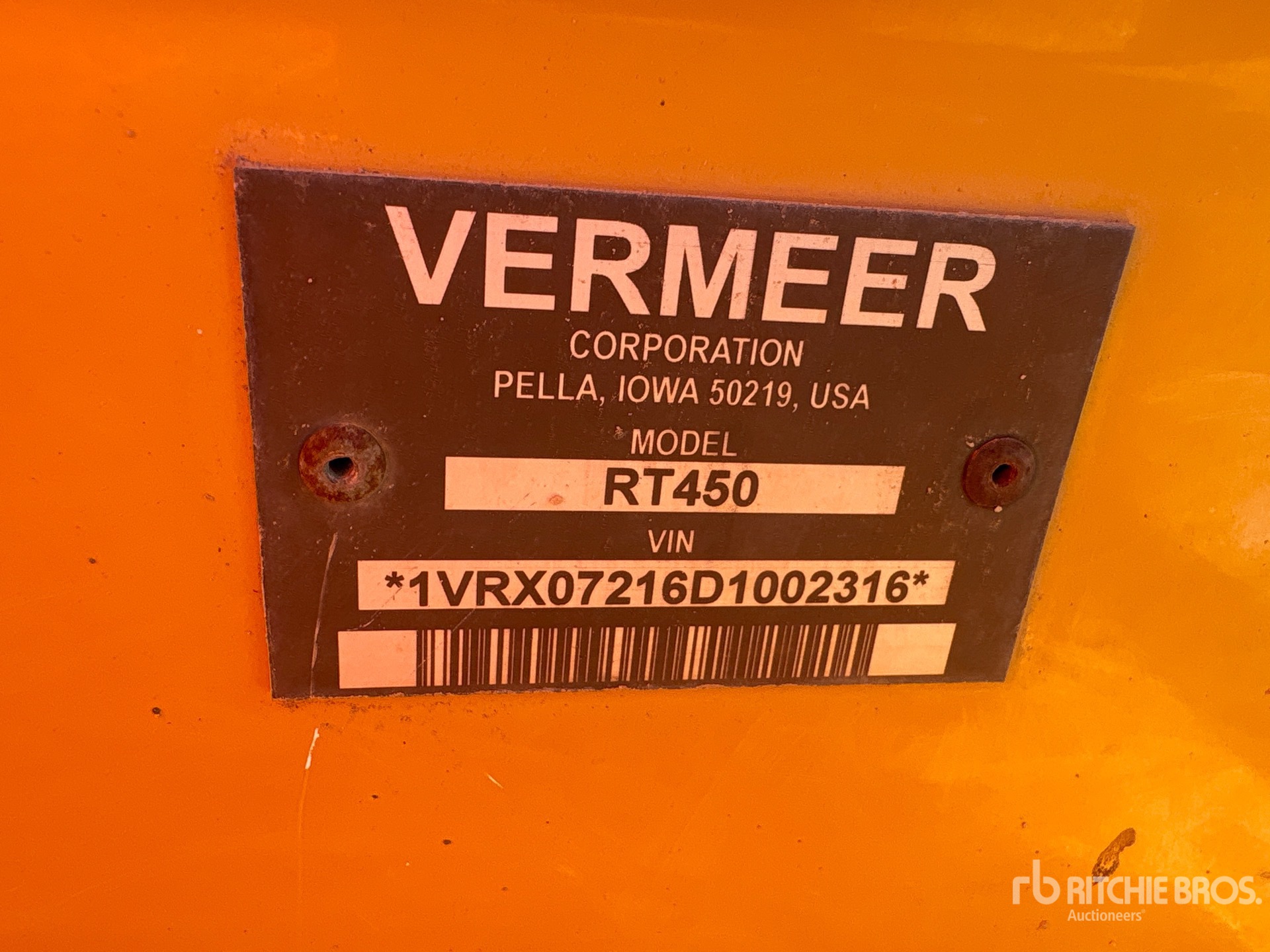 2013 Vermeer RT450