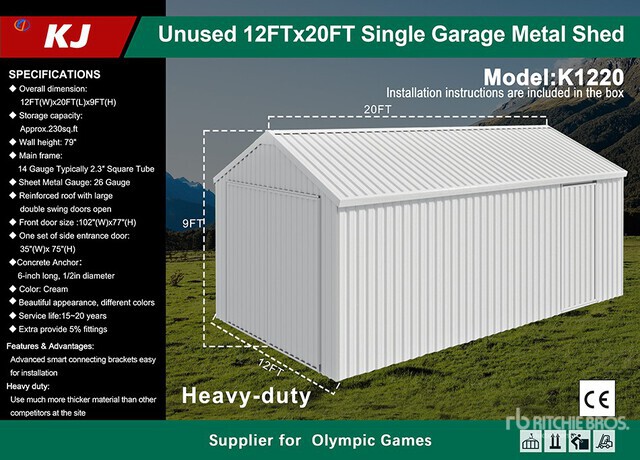 2026 KJ K1220 Shed