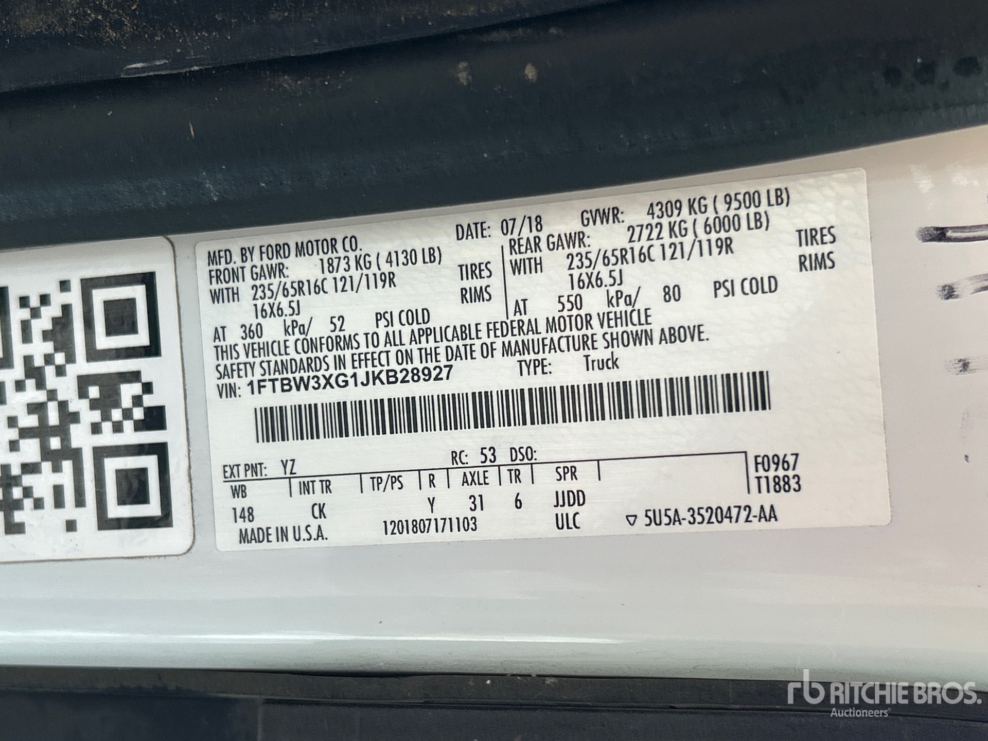 2018 Ford TRANSIT 350