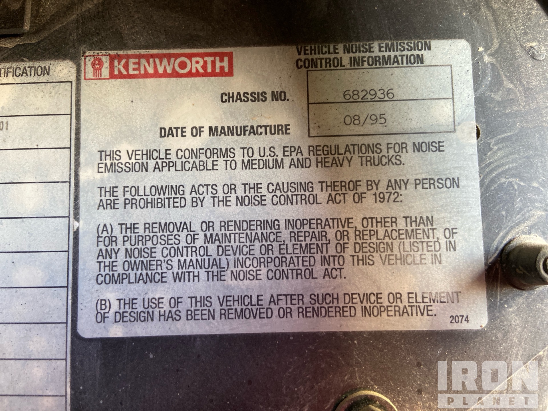 1996 Kenworth T800