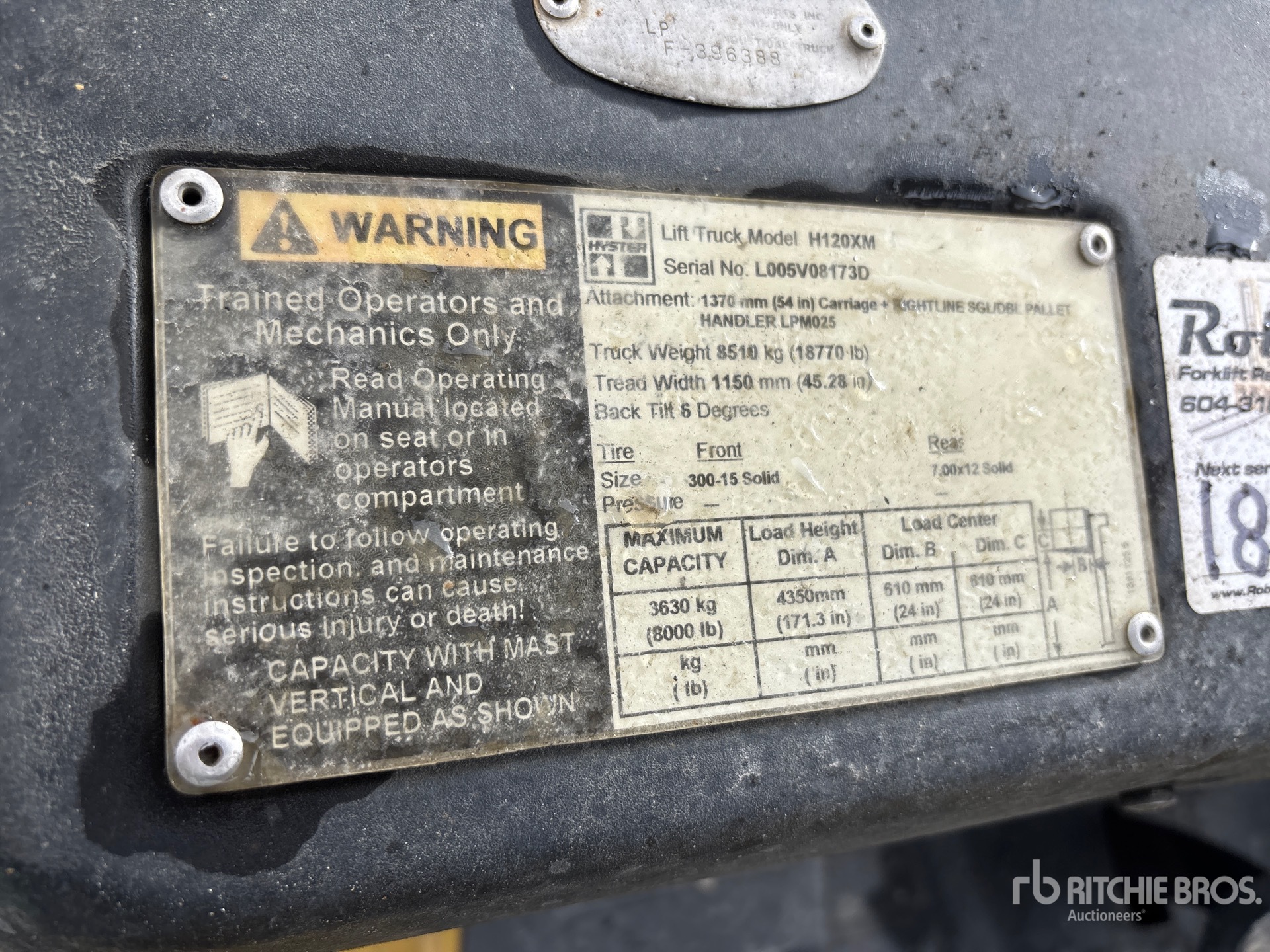Photo of 2006 Hyster H120XM
